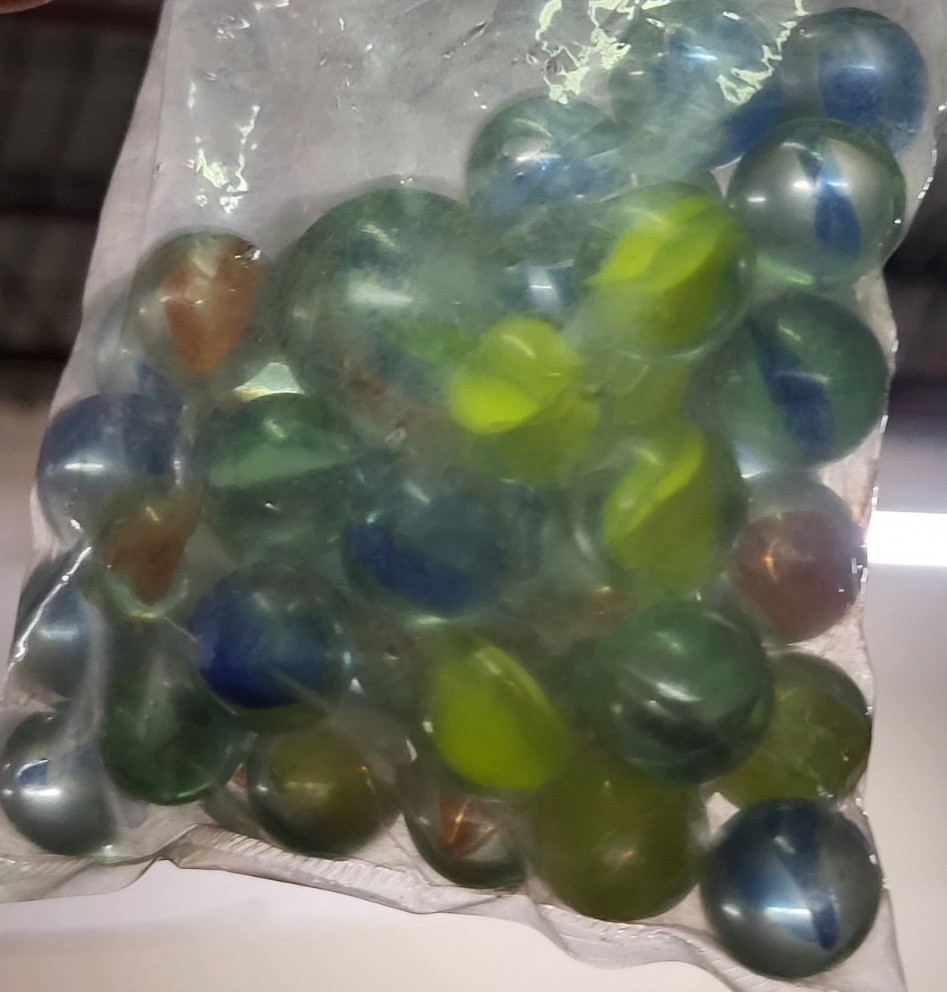 Vintage 1970’s Techman Glass Marbles NOS Sealed Bag of 50