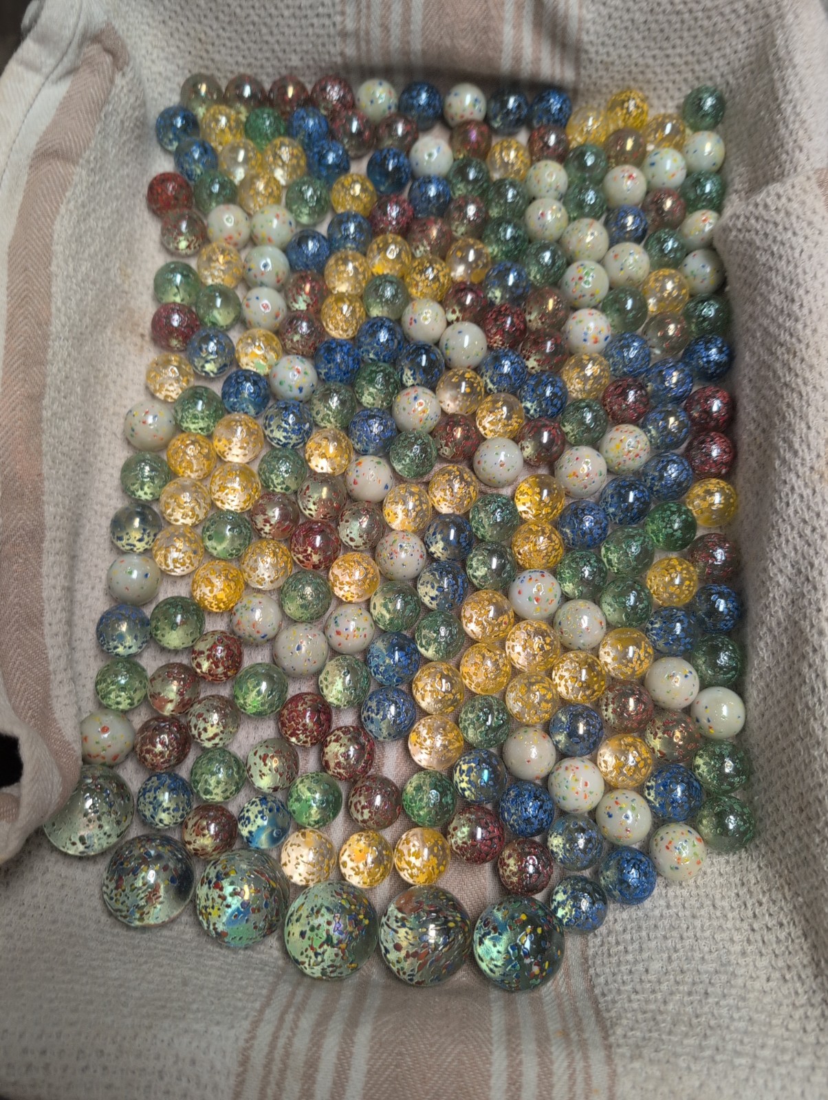 Asteroid Marble Bags 230 Regular Size And 6 Large Marbles