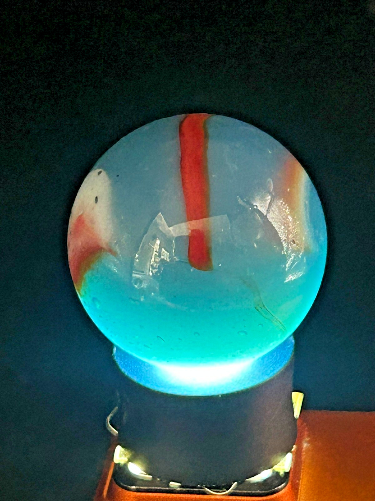 Peltier National Line Rainbo (NLR) Liberty Red & Blue Marble .94″ Mint- SH1
