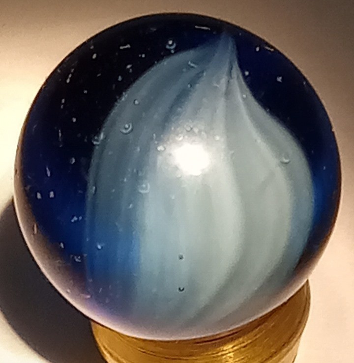 Vintage Master COBALT Sunburst Marble BUBBLY BEAUTY NM Midnight Blue 5/8″ WOWSER