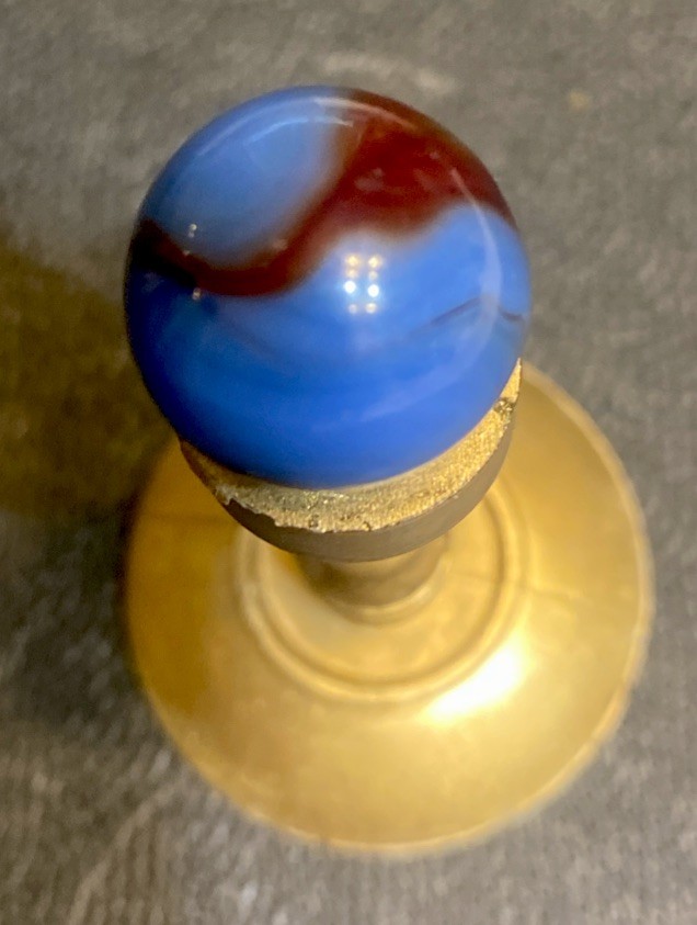Vintage Christensen Peltier Arko Agate Superman Marble . 5/8 Inch