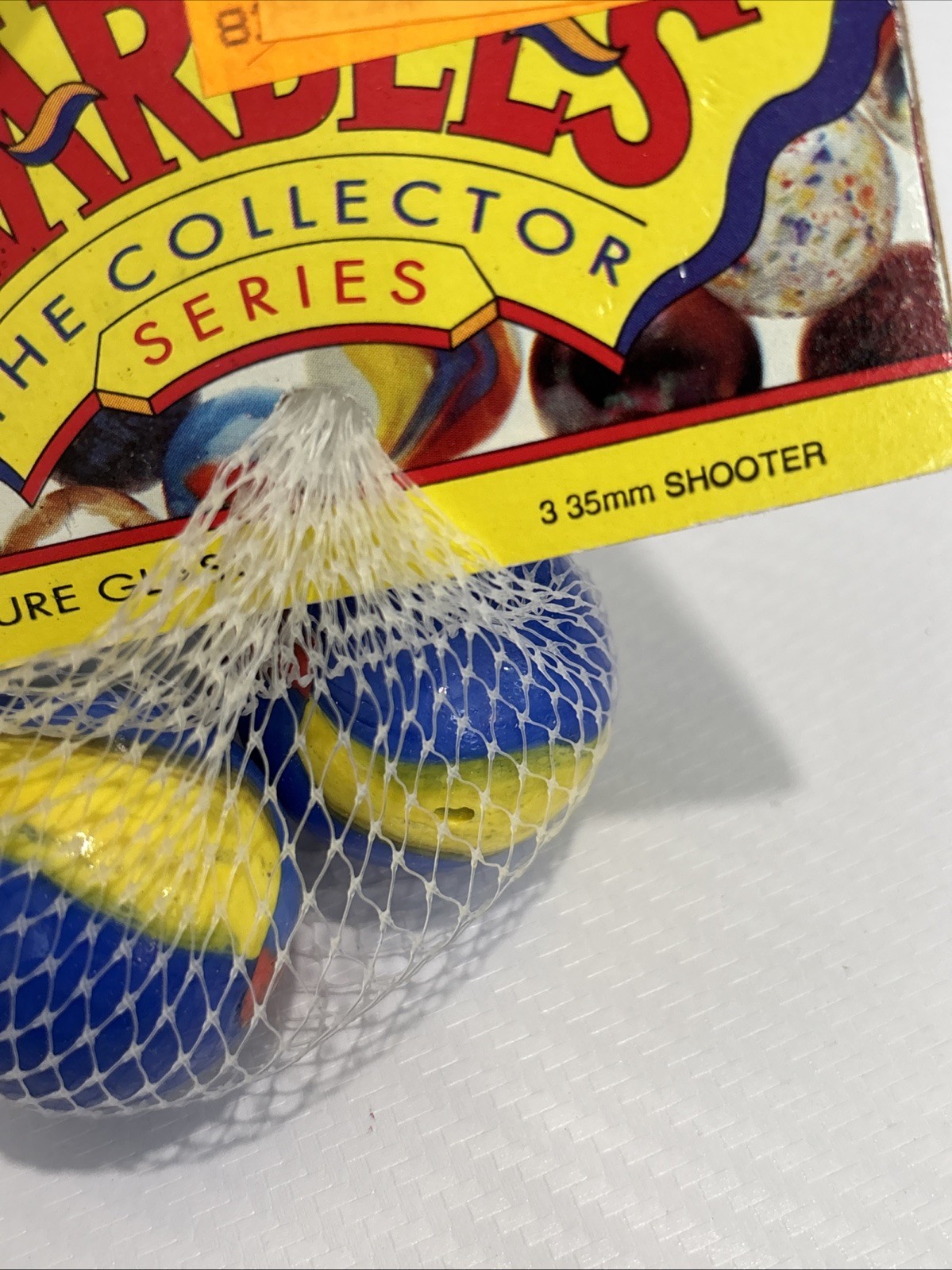 “BLUE DOLPHIN” VACOR MEGA MARBLES Vintage 1990s Net Bag 3- 35mm Shooters
