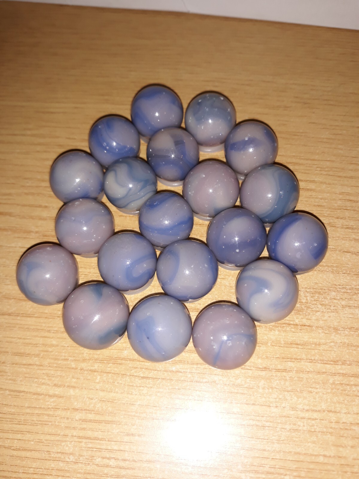 Jabo 20 Fenton Burmese Glass UV Reactive Marbles Florescent Uranium Ultraviolet
