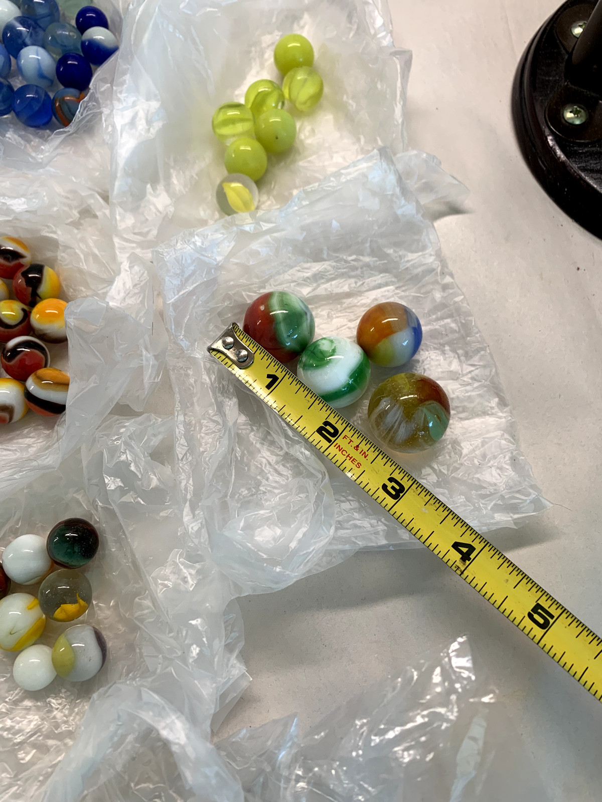 LOT Vintage Marbles Glass Cat Eyes Mid Century to 1980’s Variety of Colors Sizes