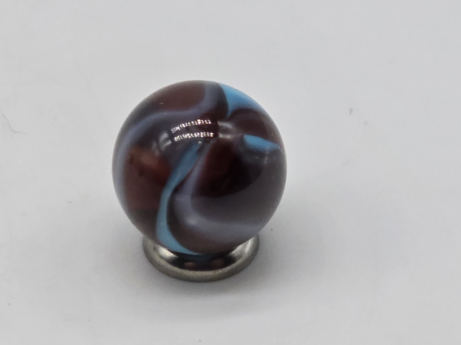 New For 2025! Astronaut 16mm (5/8 in) Pack 5 Marbles, Purple w Blue White Swirls