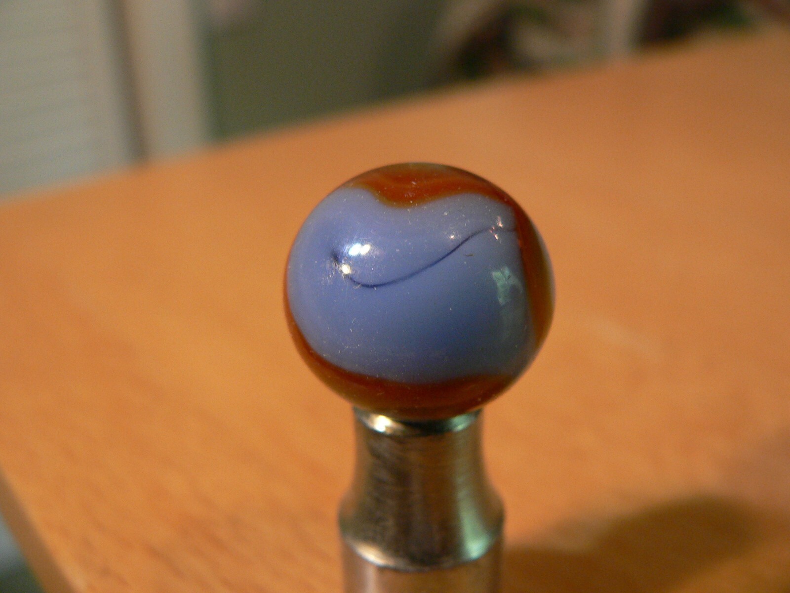Vintage Pre 1960’s Marble 5/8″ Ravenswood/Alley Oxblood Superman Swirl