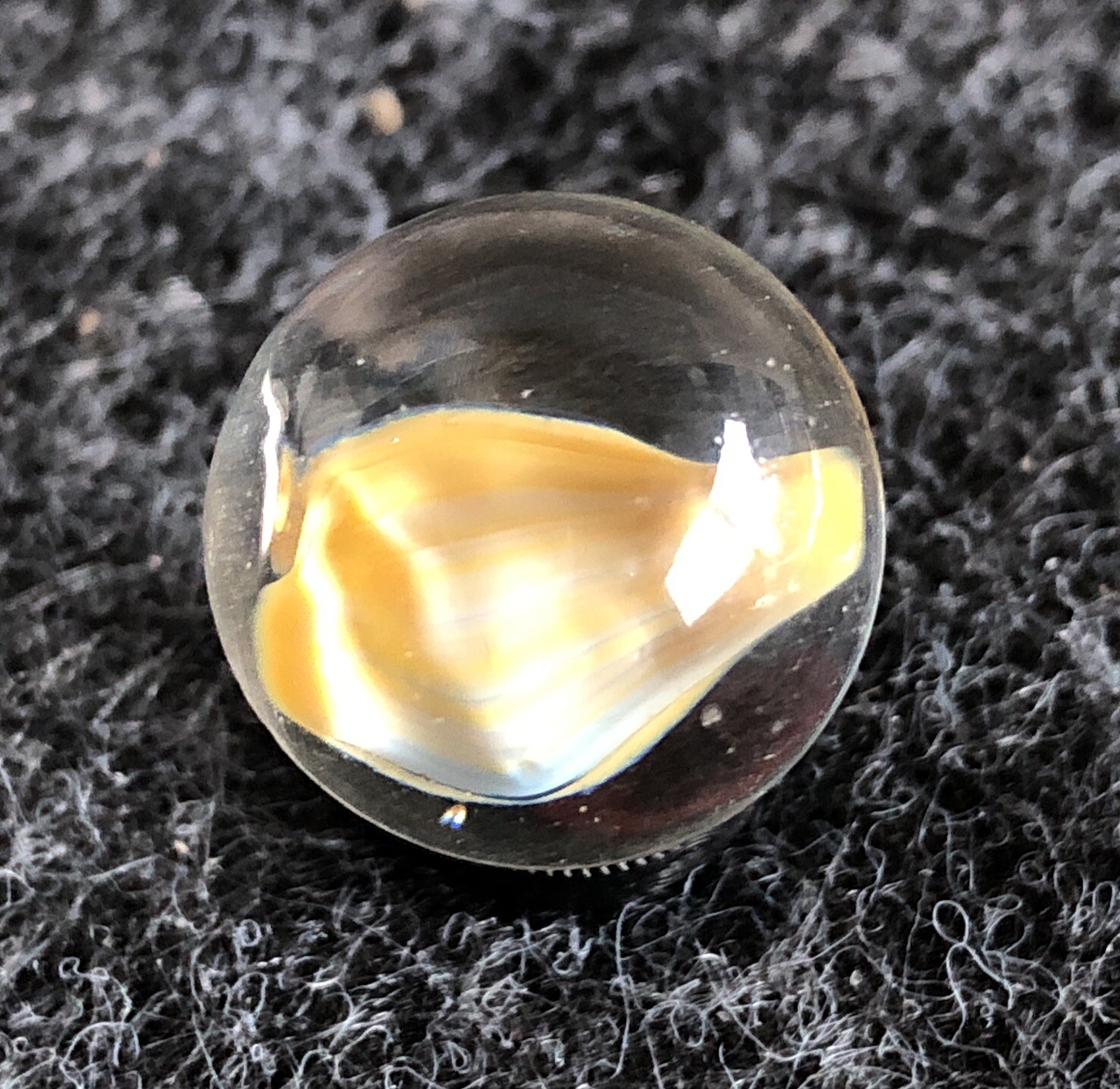 Peltier Hybrid Blue/Yellow Banana Puffy Cat’s Eye Marble .63” Or 5/8” Look!