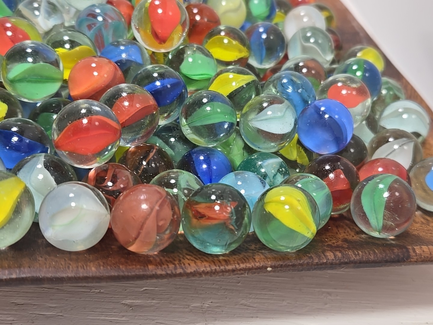 Vintage Glass Cat’s Eye – One Color – Marbles (136) Lot