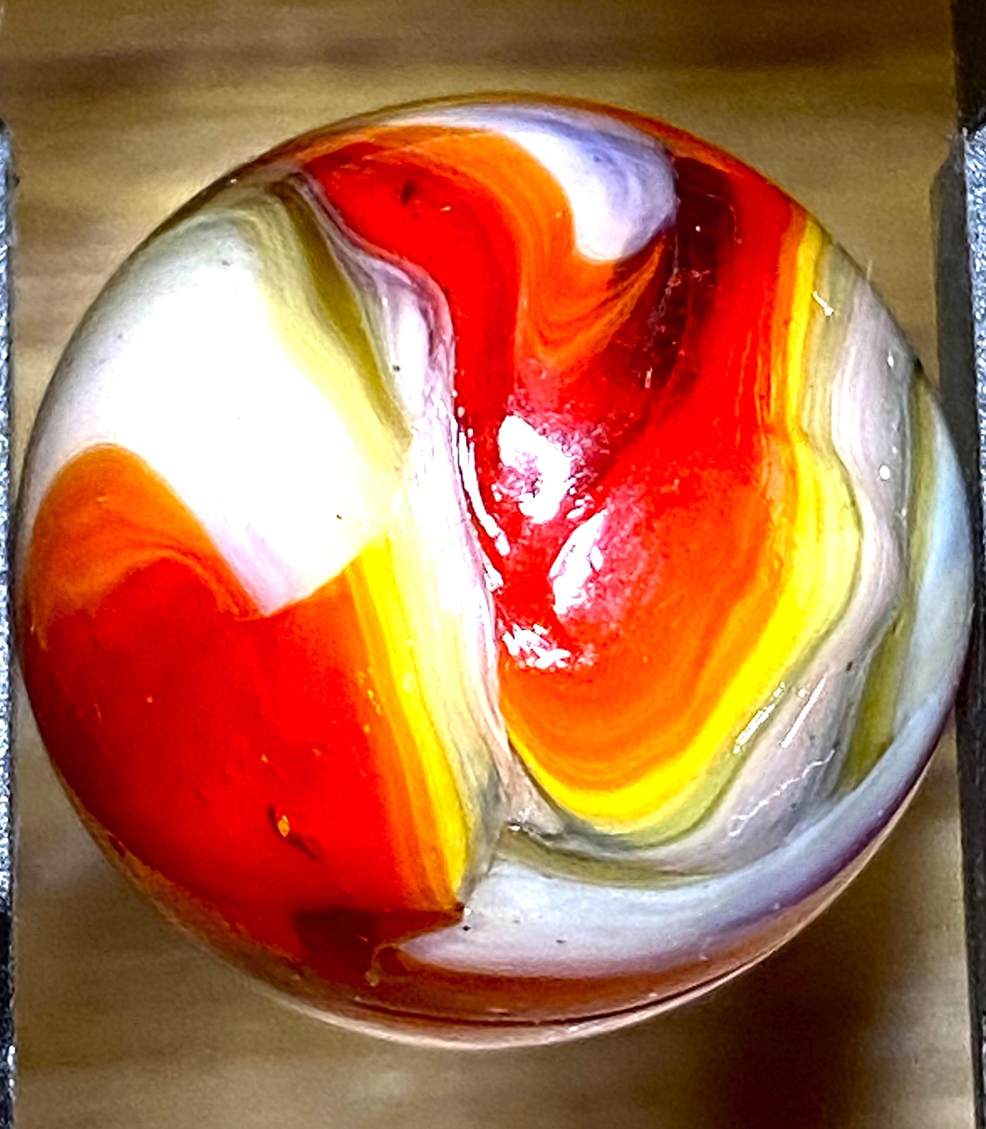 DAS/JABO CANDY APPLE JELLY RED SWIRLED SHOOTER .67″ BOX01/205