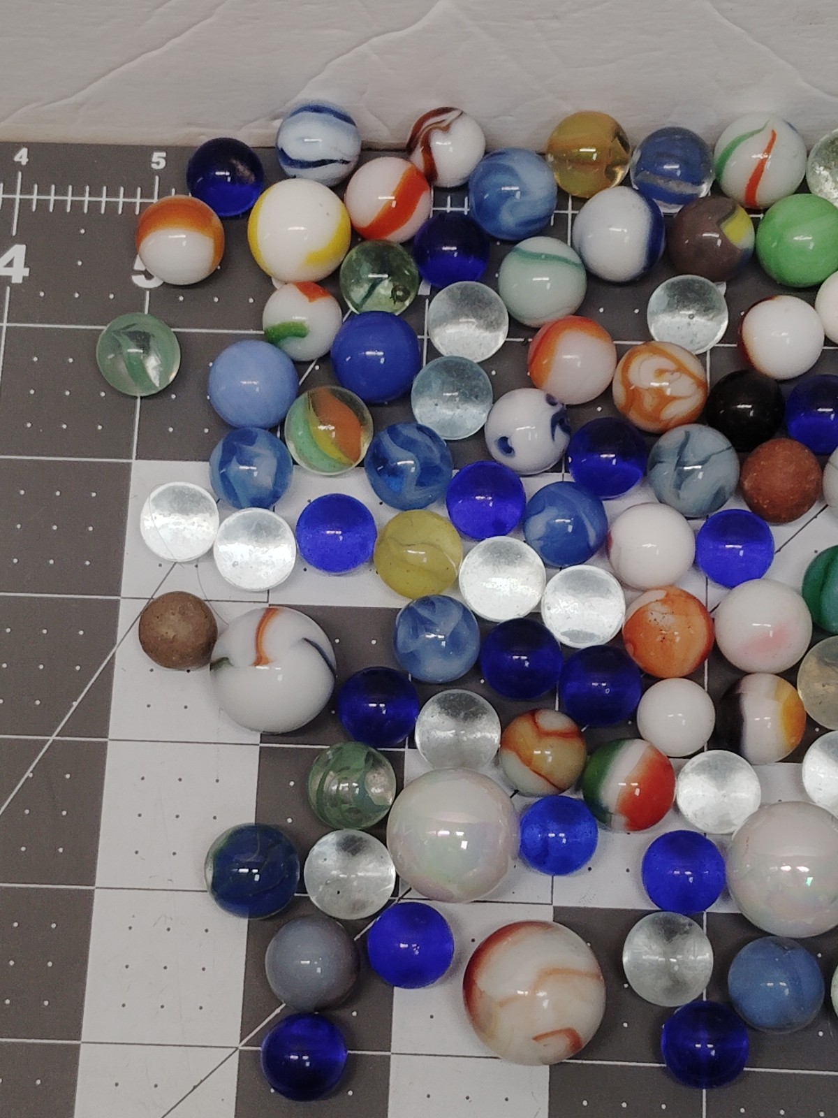 120 Lot~Vintage Marbles Attic Found Marbles In Glass Jar