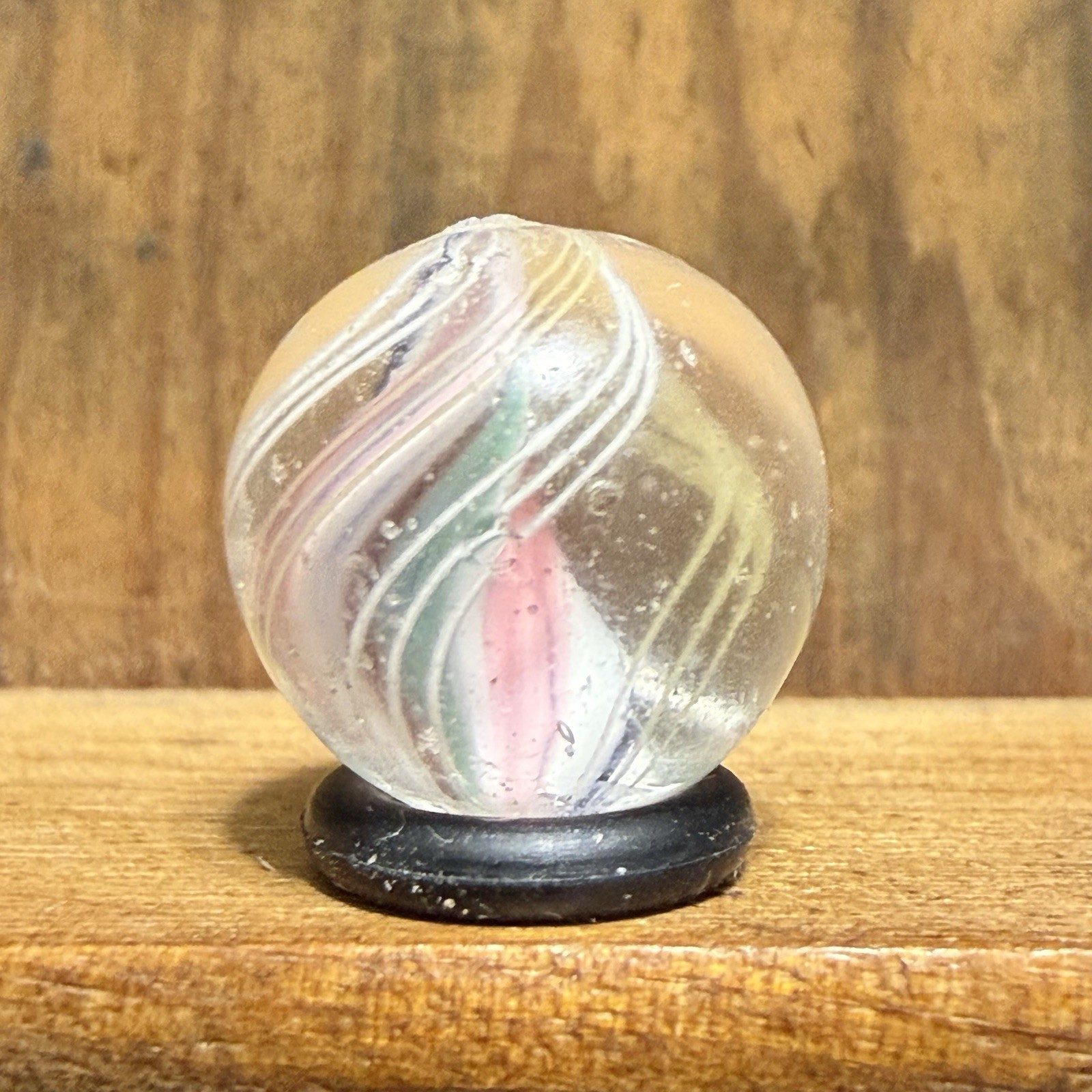 Antique Herman Handmade Solid Core Swirl Marble 17/32” Near Mint | 290