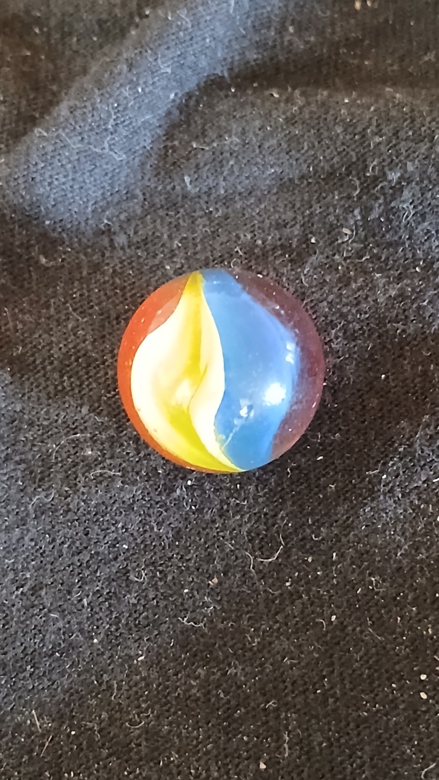 Vitro Agate 6 Vein 3 Color Cat’s Eye Marble 5/8 inch Vintage