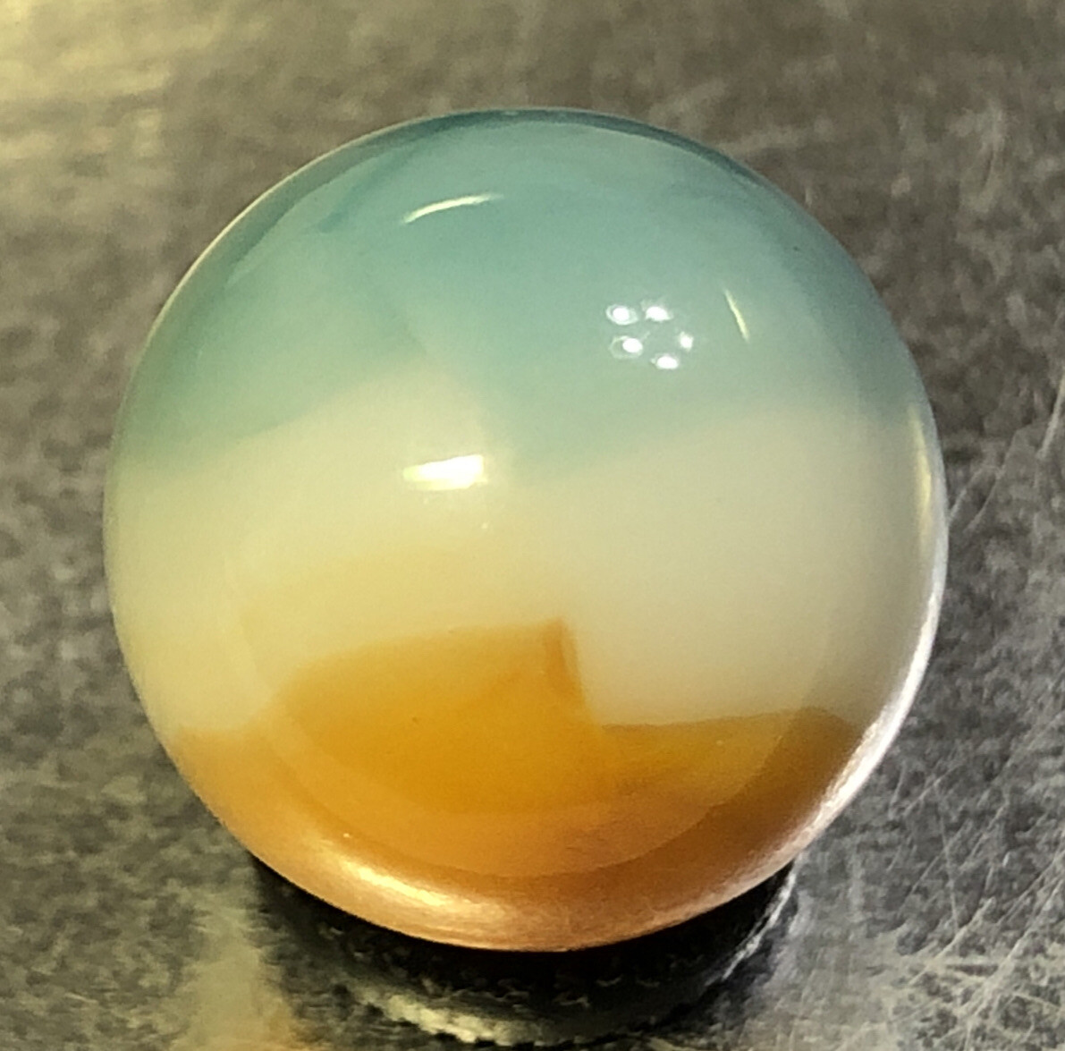 VITRO ALL RED Patch ROBIN BLUE Rainbo Opaque VINTAGE Marbles .61″ 19/32” Look!