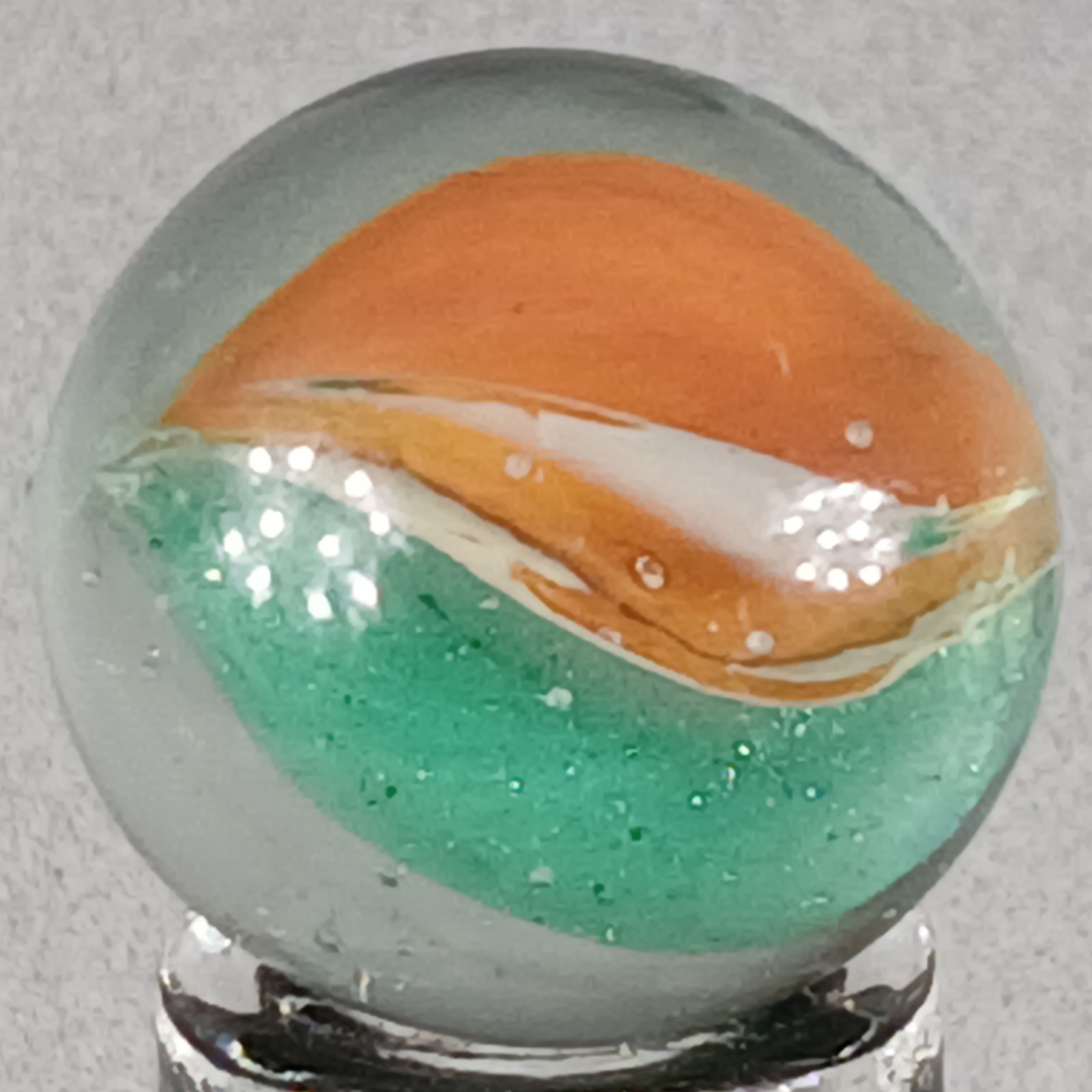 Vintage Imported Hybrid Cat’s Eye W/ Aventurine .60 Inches Near-Mint Condition