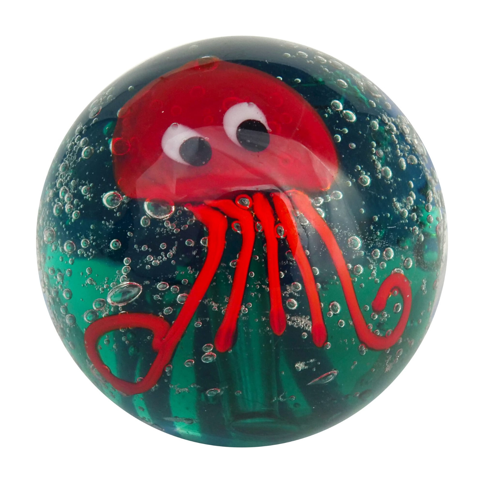 3x AQUARIUS Marbles Tortoise/Turtle, Octopus, Angel Fish 16mm Handmade art glass
