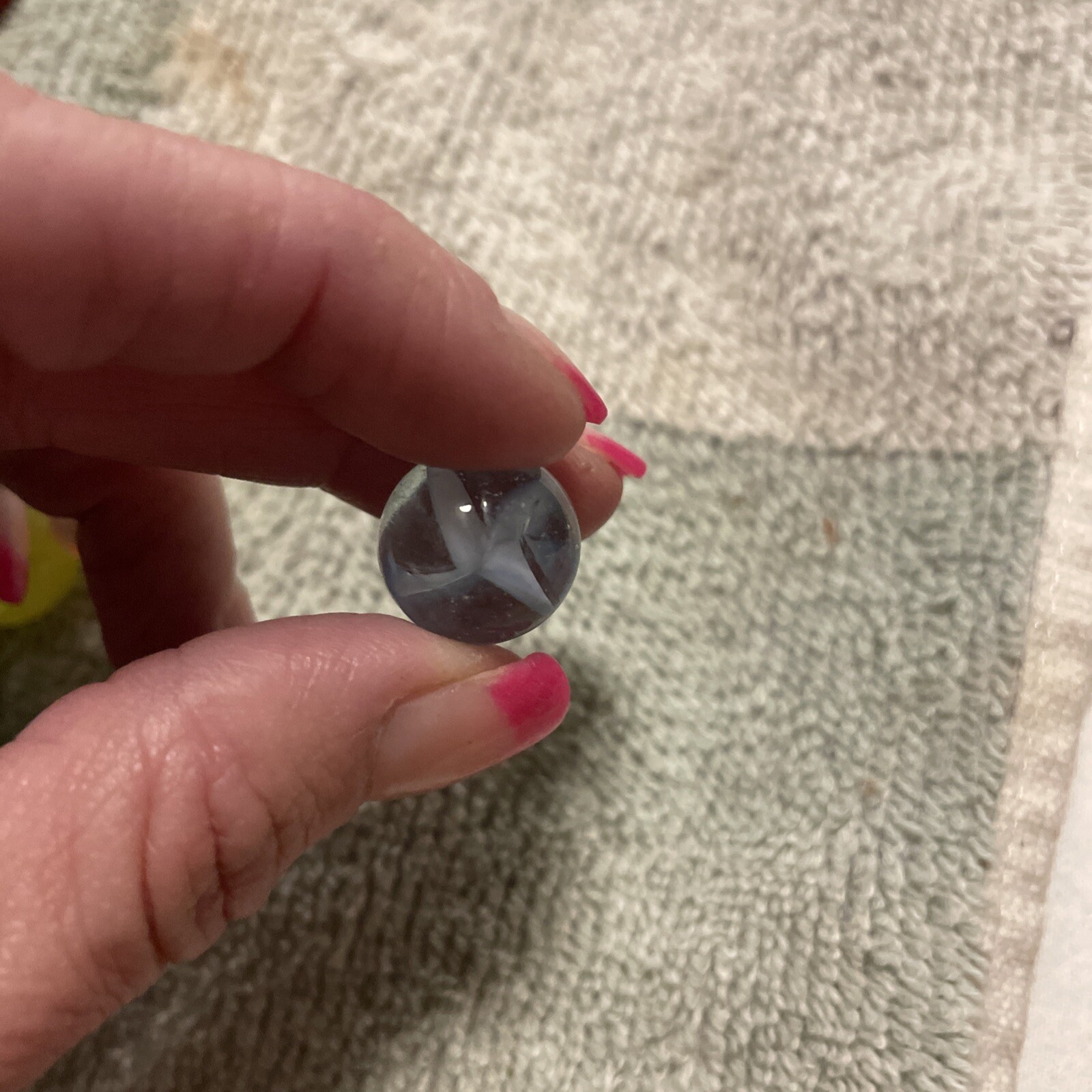 1930-1940’s cat eye 4 vein marbles. Total 12, 1 In, .75 , 10 .50