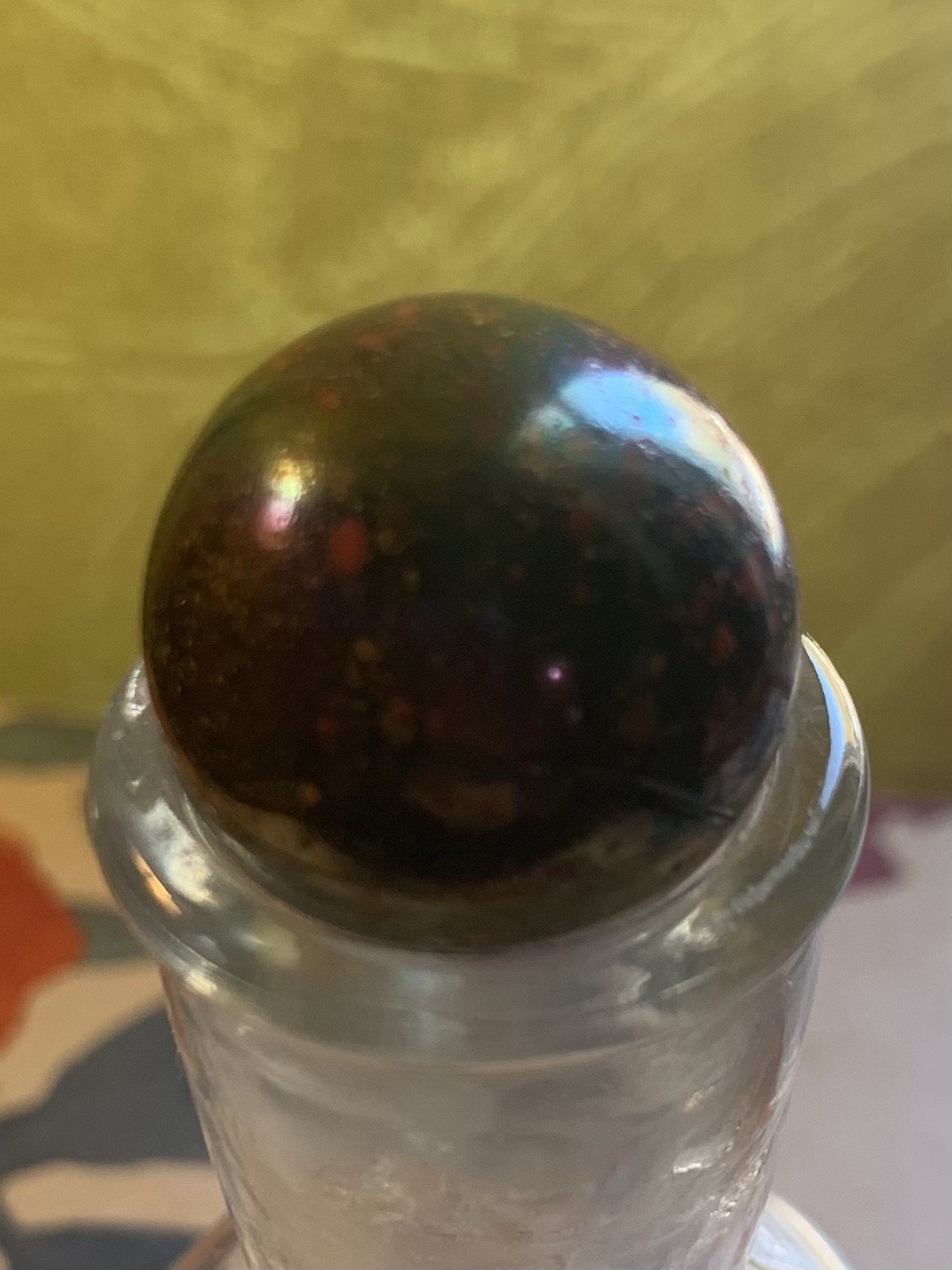 House Of Marbles Galaxy 🌌 Black Shooter Marble With Red Specks 20 mm