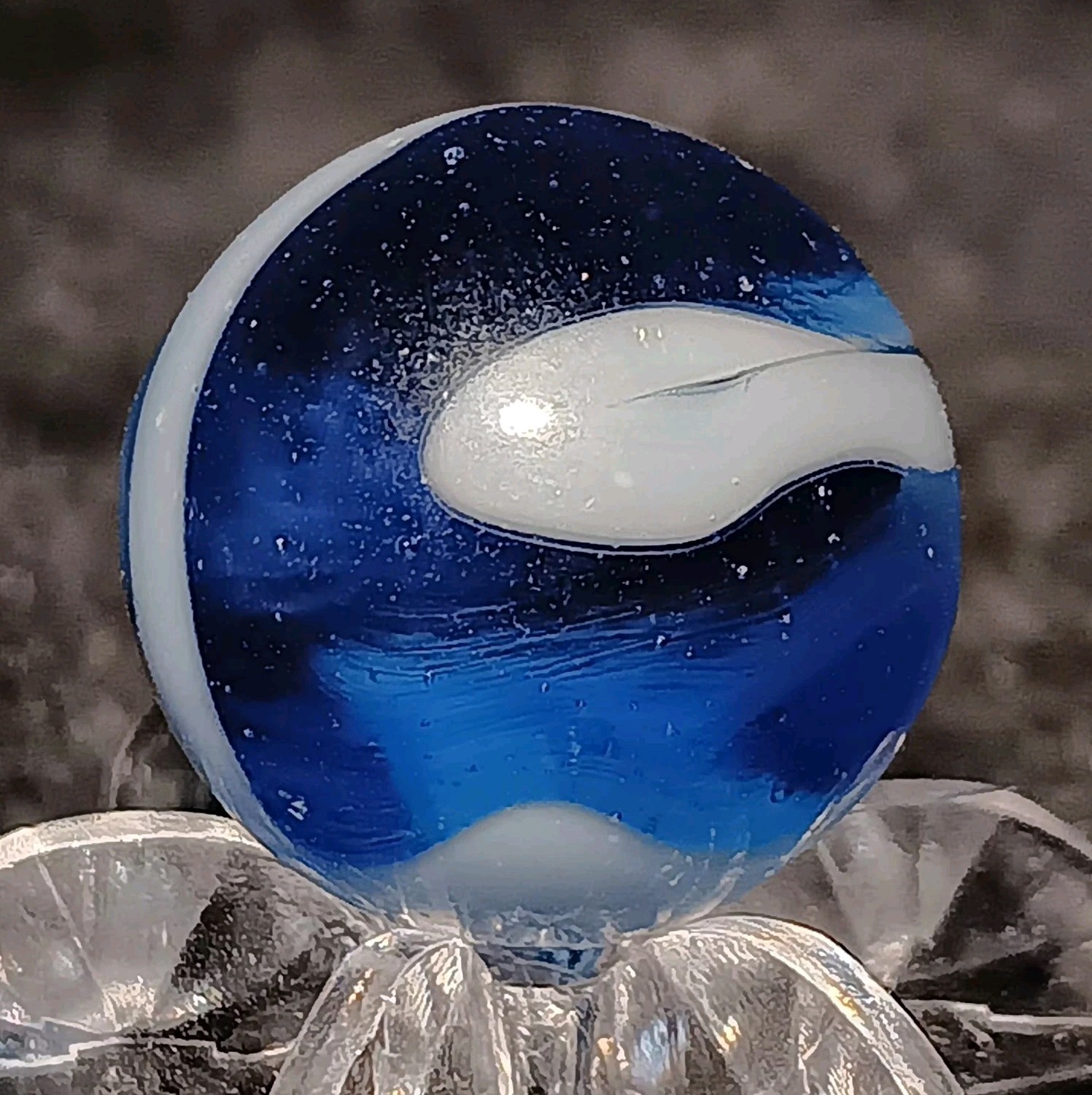 Vintage Cairo Novelty Swirl Marble. .60″ Mint(-). HTF Example. Circa (1946-1952)