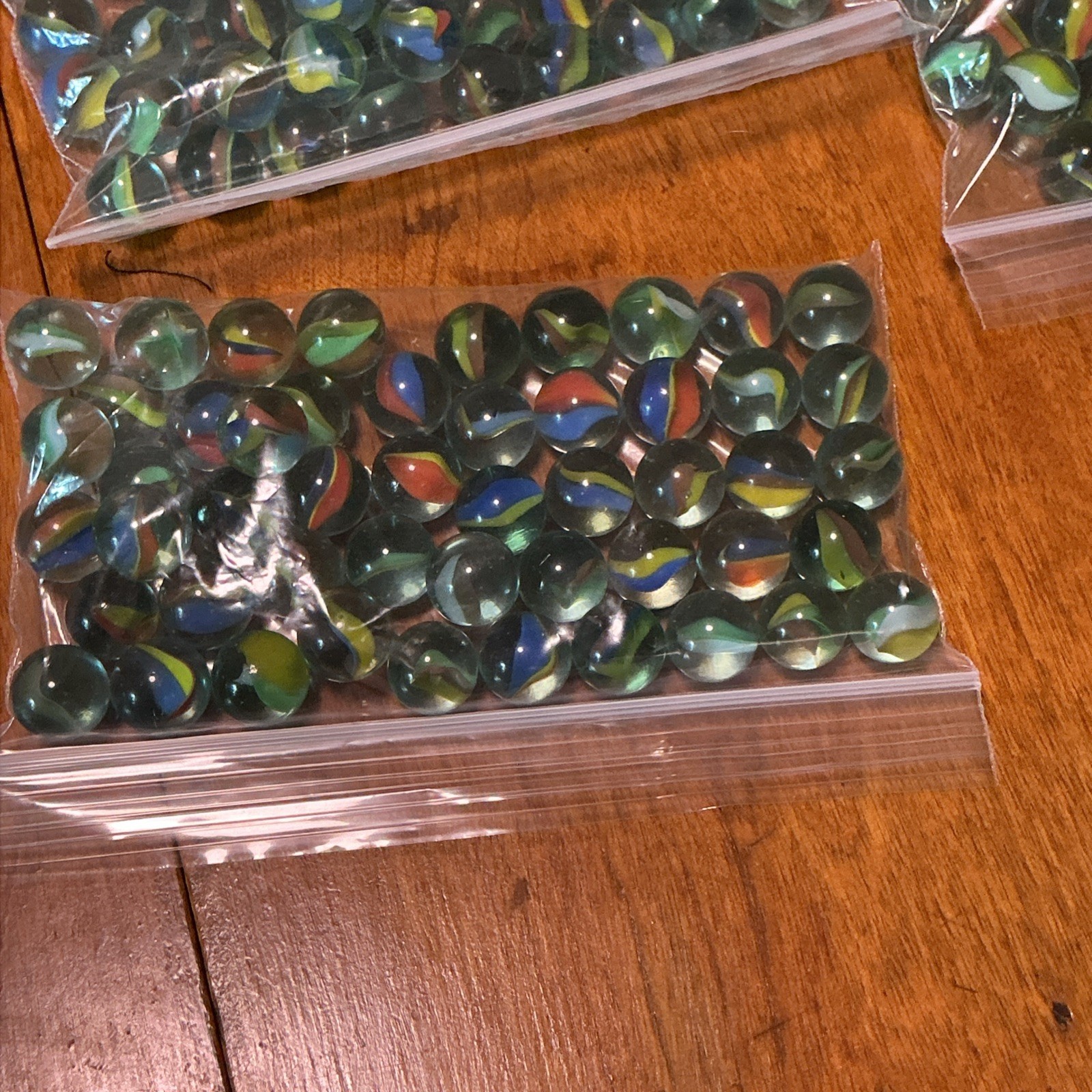 Vintage 5/8” Cat’s Eye Glass Marbles- Likely Vacor- Lot Of 50