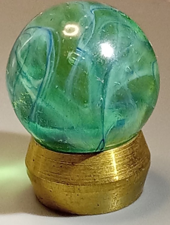 c1931-55 Ravenswood Novelty Marble Transparent Swirl MINT GREEN BASE 2-Color