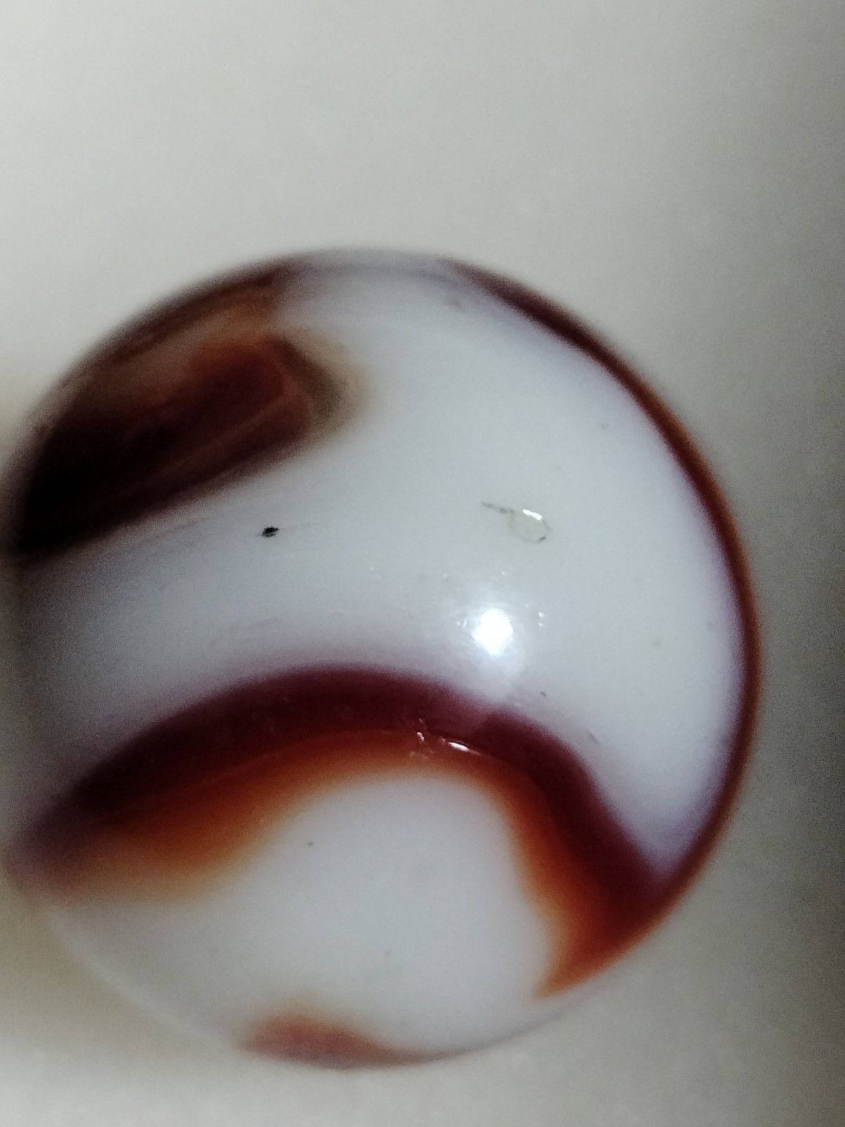 Peltier Red Zebra SHOOTER Marble 13/16 Inches NLR Miller Swirl