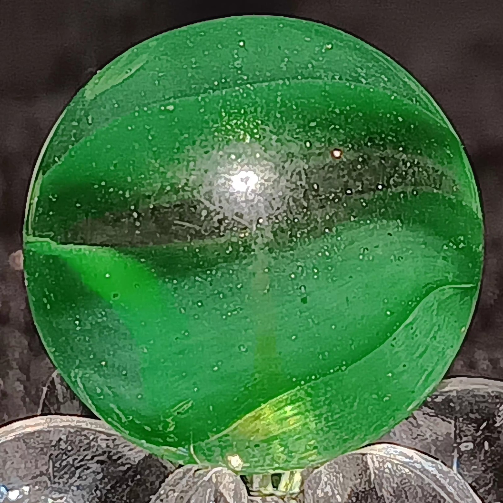 Vintage Marble King Loaded with Adventurine. 5/8 Mint. HTF Example