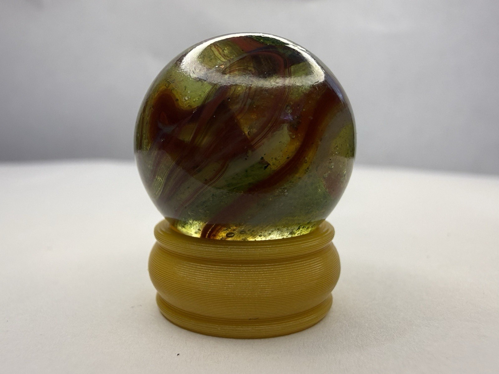 Glass 3/4” Marble With Display lot #8863 See Photos Description