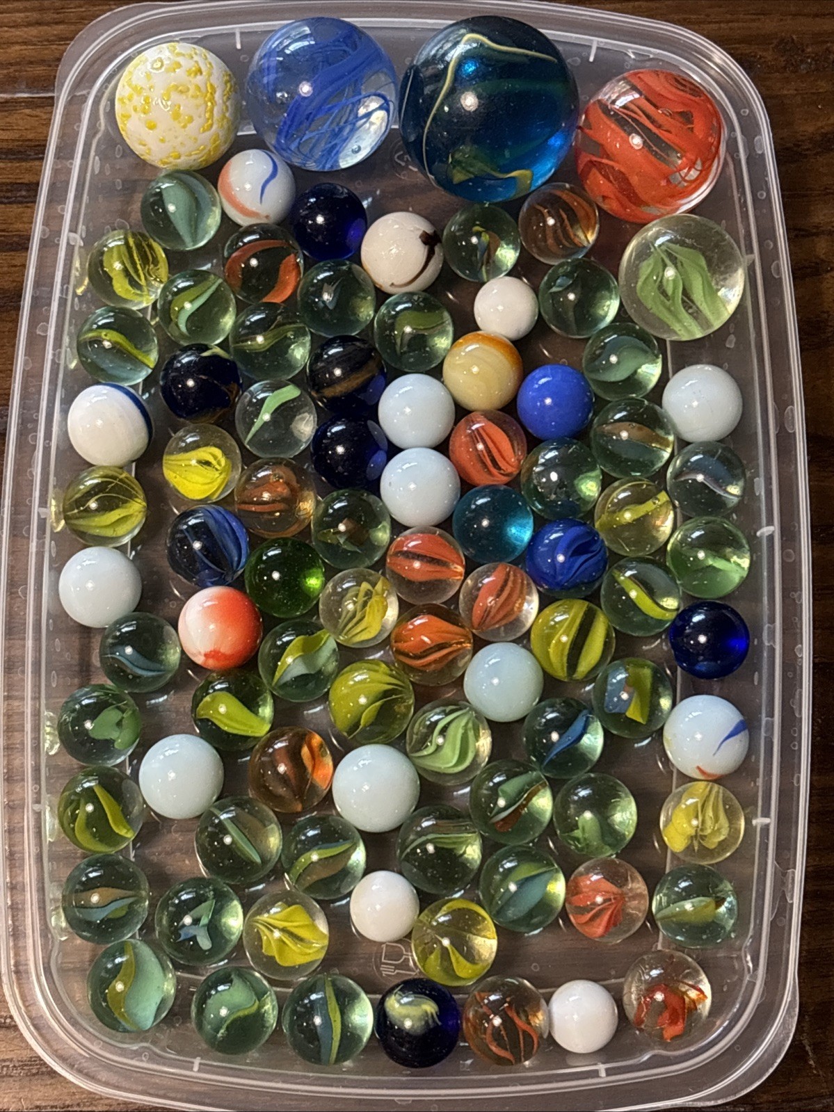 Vintage Glass Marble Lot ~80 Pieces Mixed Swirls Cat’s Eye 600g 🌈🟢