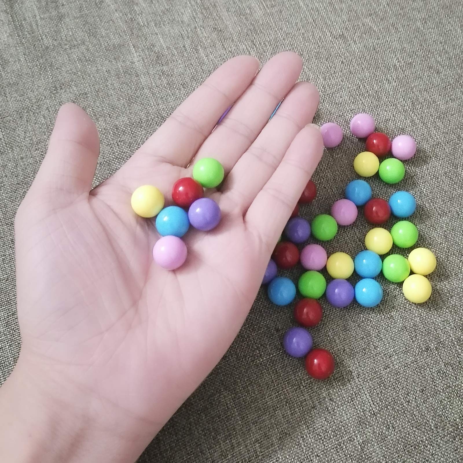 60 Pcs Chinese Checkers Marbles Balls in 6 Colors,Game Balls with Plastic Box…