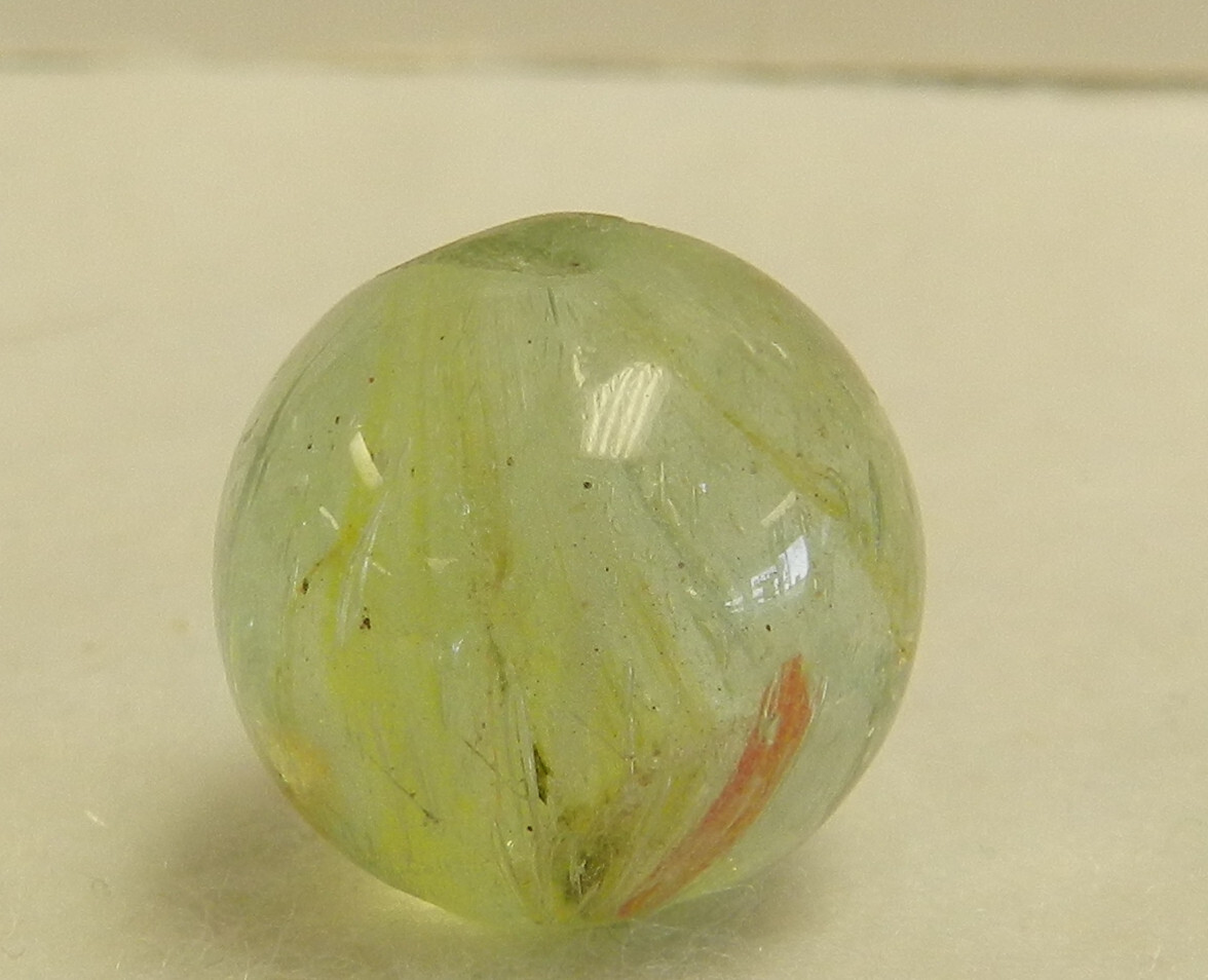 #19155m Unique End of Cane German Handmade Swirl Marble .68 In *Mint*