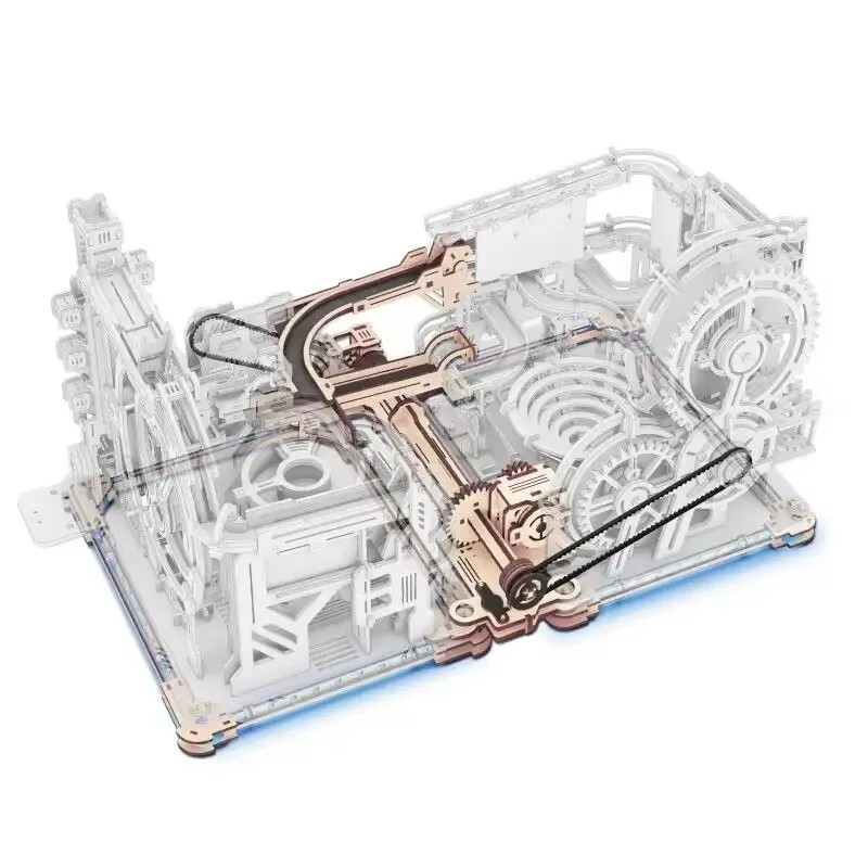 Robotime Marble Spaceport – DIY 3D Wooden Puzzle Mechanical Model Kit