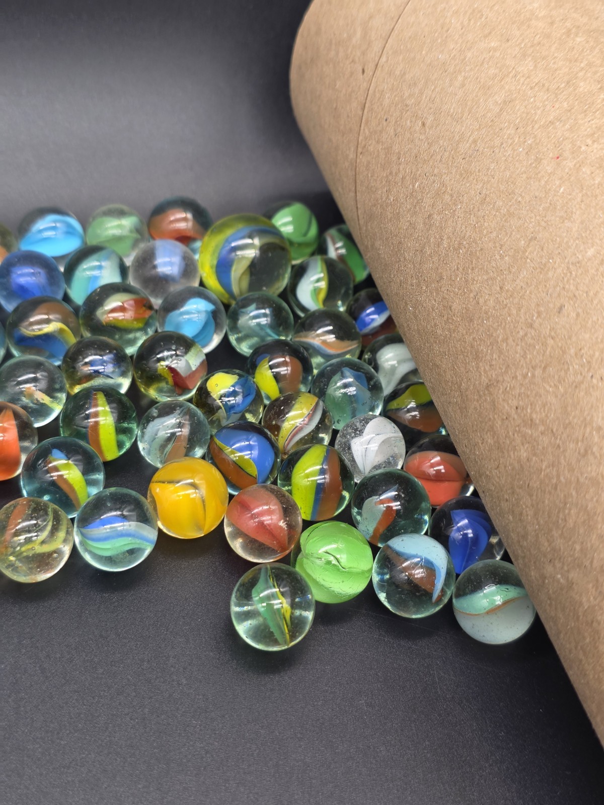 1lb 15oz Mixed Lot Of Vintage Cats Eye Marbles