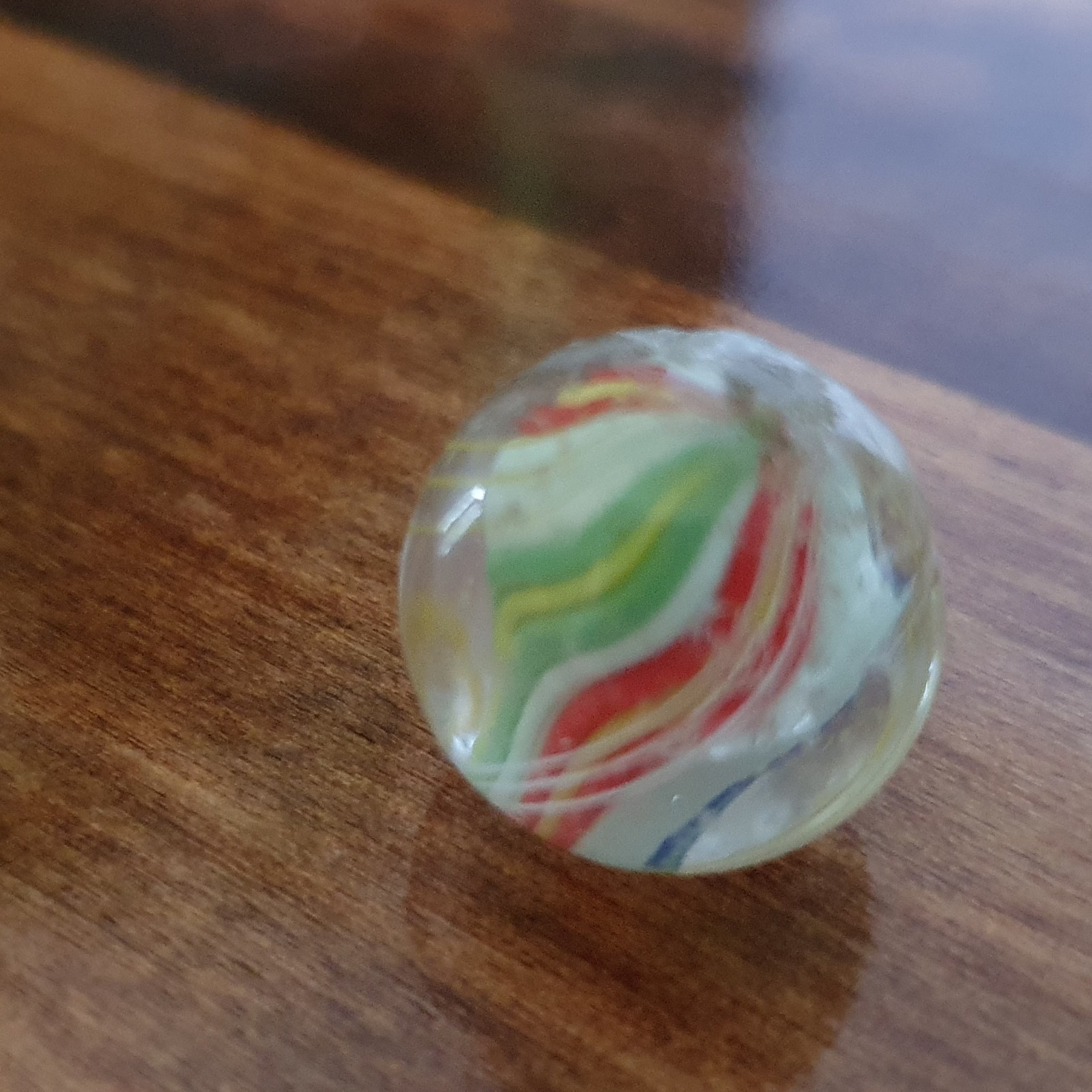 Antique Handmade German Solid Core Multicolor Swirl 18mm / 0.75” Marble