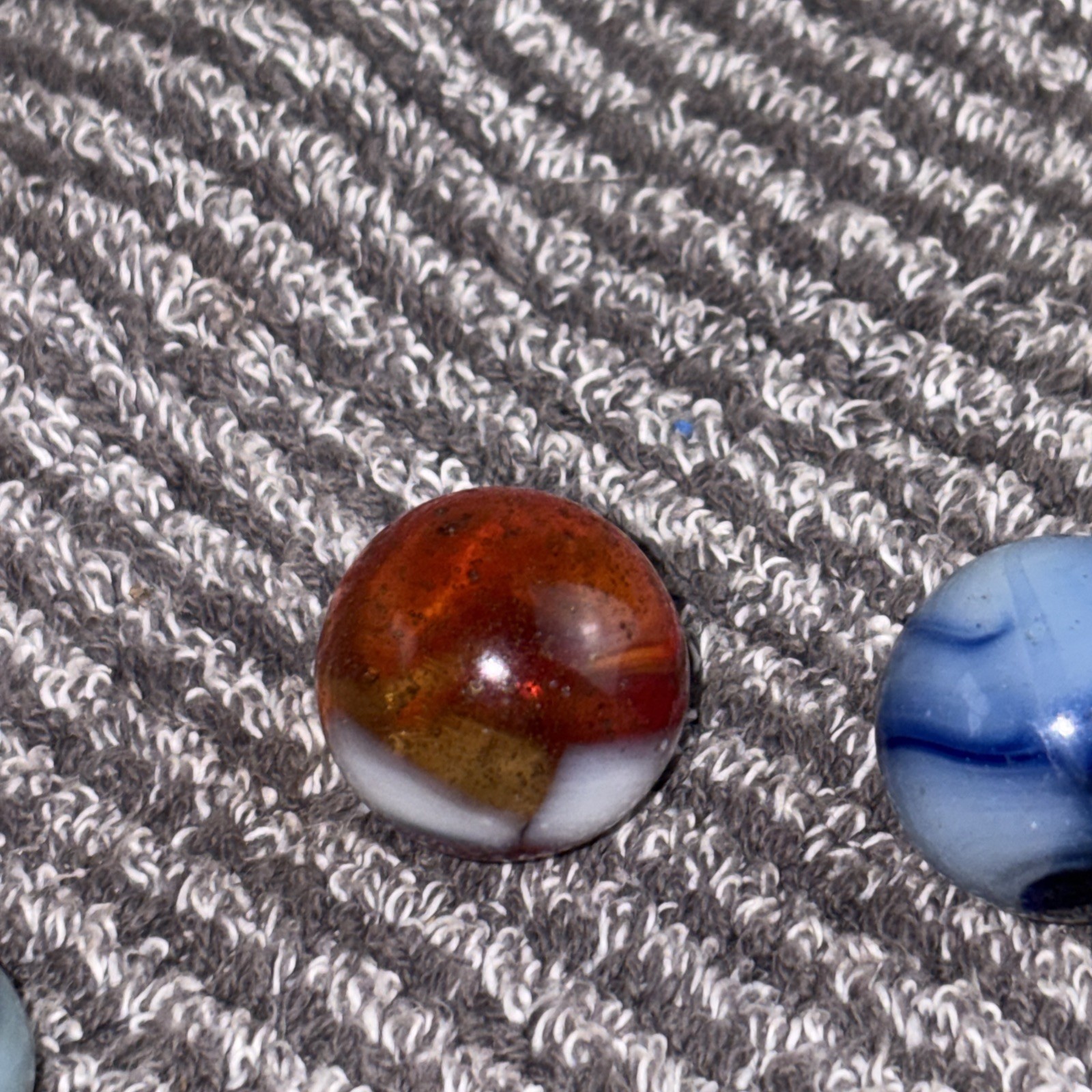 Kokomo marble lot shooters,UV,Opalescent variety Ribbons .58 to .84