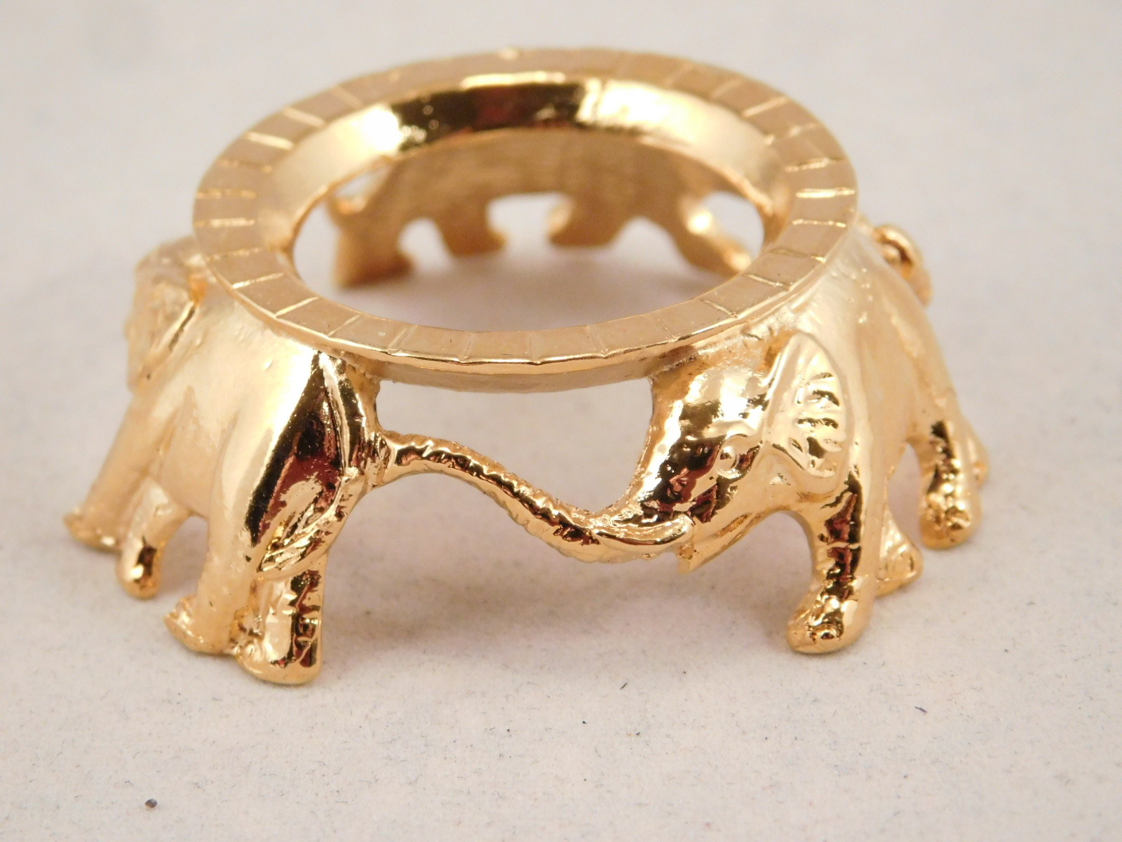 Sphere Display Stand ELEPHANT Design Small Size Gold Color