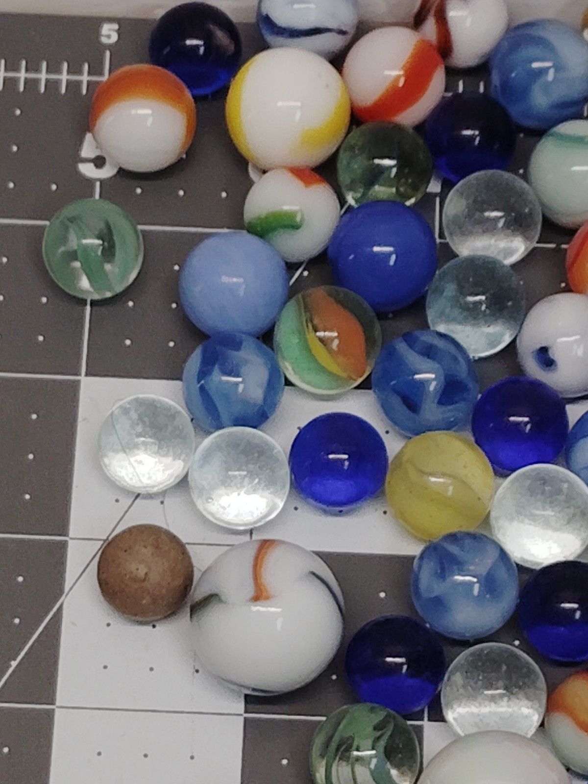 120 Lot~Vintage Marbles Attic Found Marbles In Glass Jar