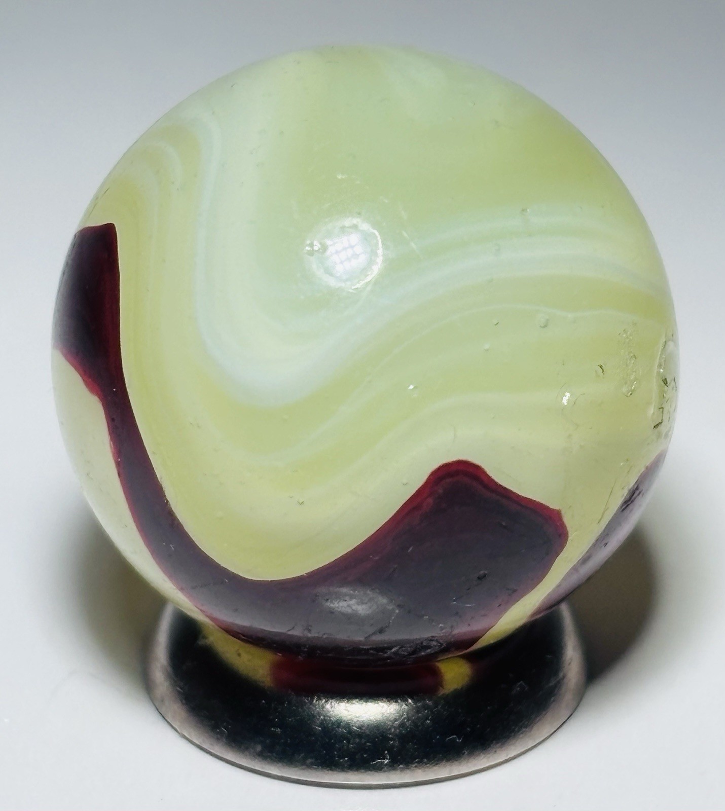 Big Boy Vintage Lemonade OXblood Swirl Marble .77” Near Mint- Condition