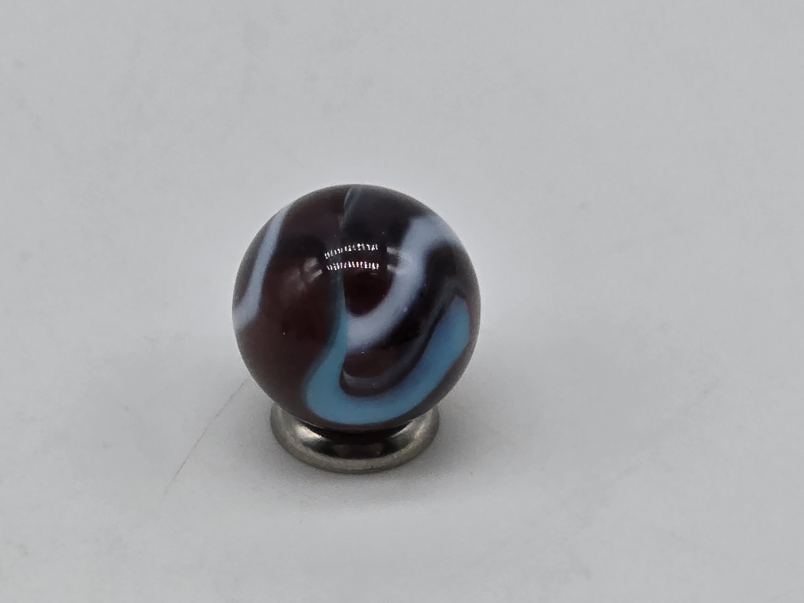 New For 2025! Astronaut 16mm (5/8 in) Pack 5 Marbles, Purple w Blue White Swirls