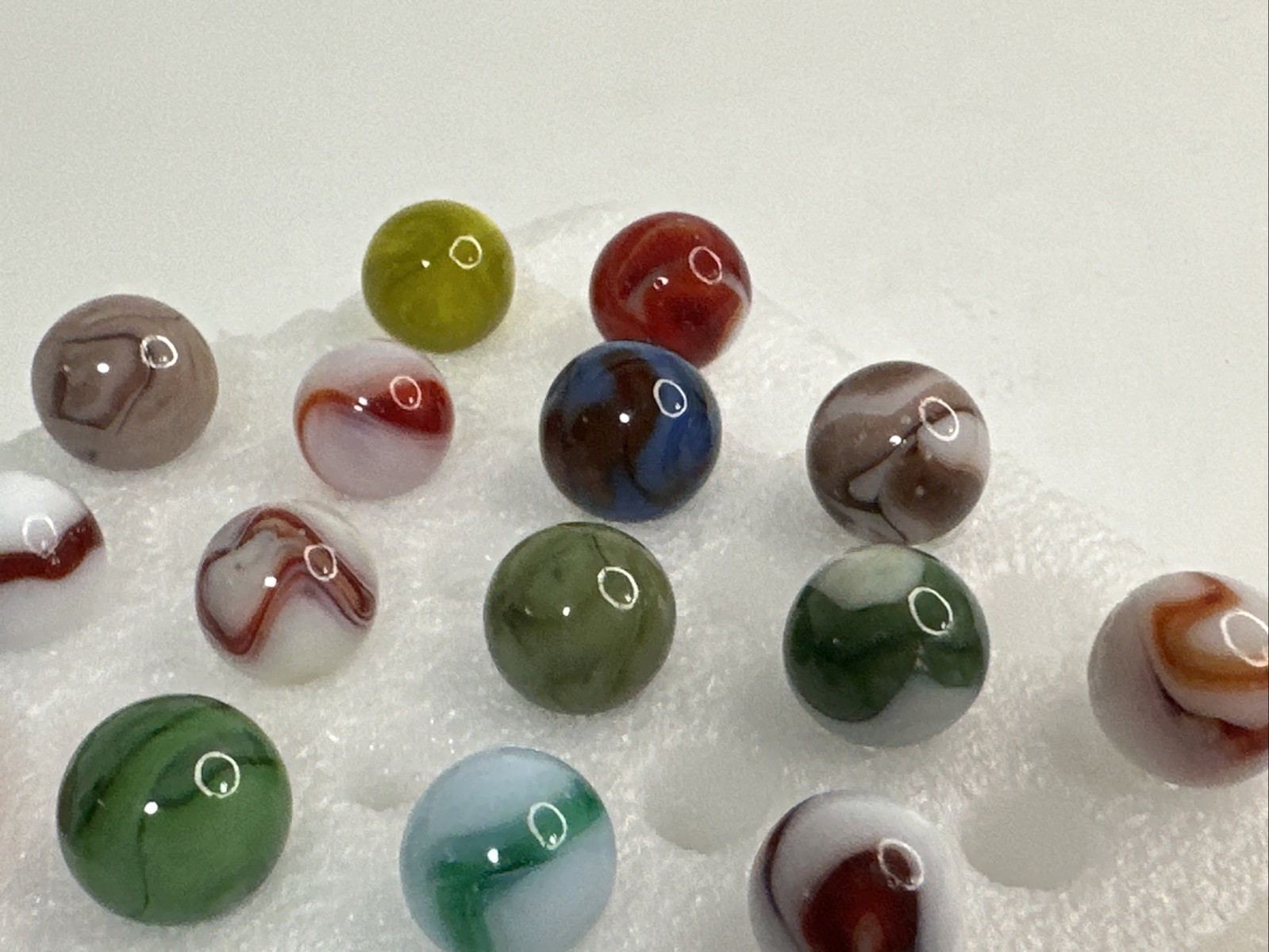 410 Lot Of 30 Jabo Swirl Marbles!