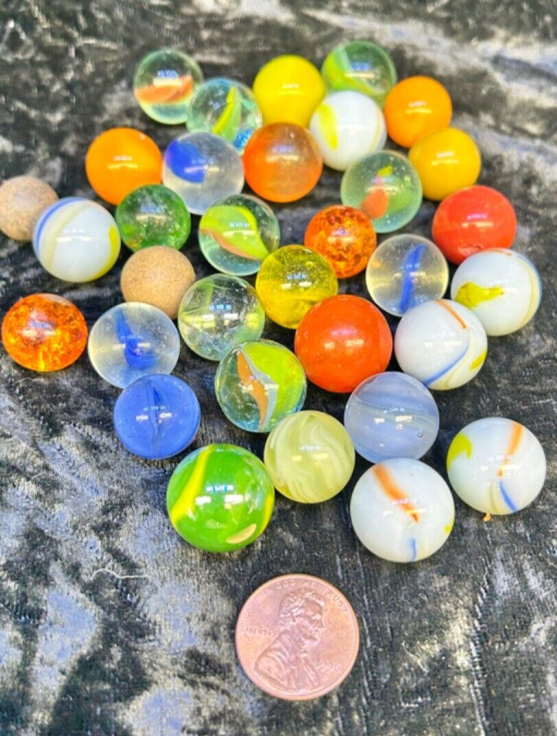 Vintage Glass Marbles Big Lot, Small-Medium You Get All Three Jars