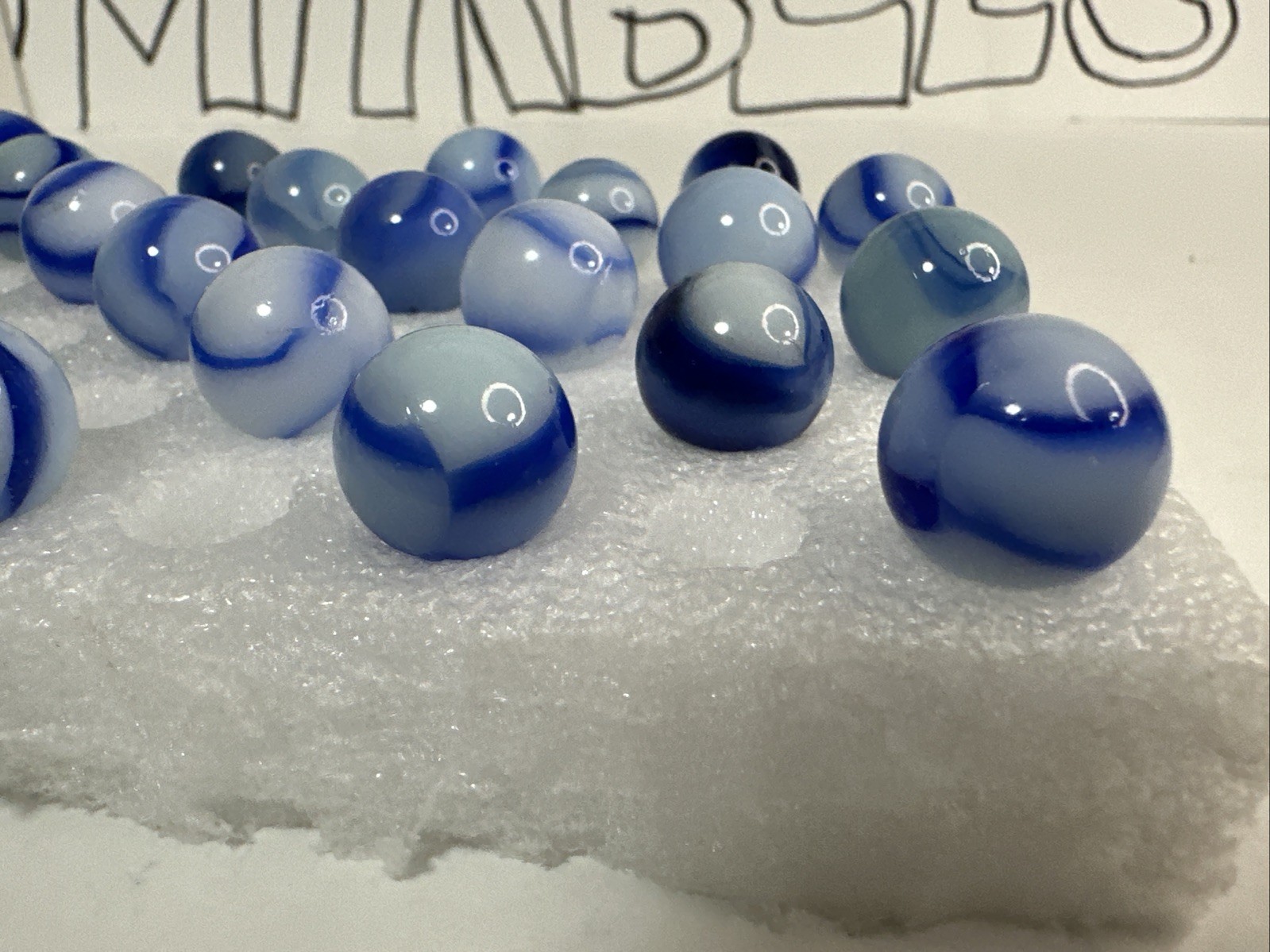 109 Lot Of 30 Vintage Peltier Rainbo Marbles!