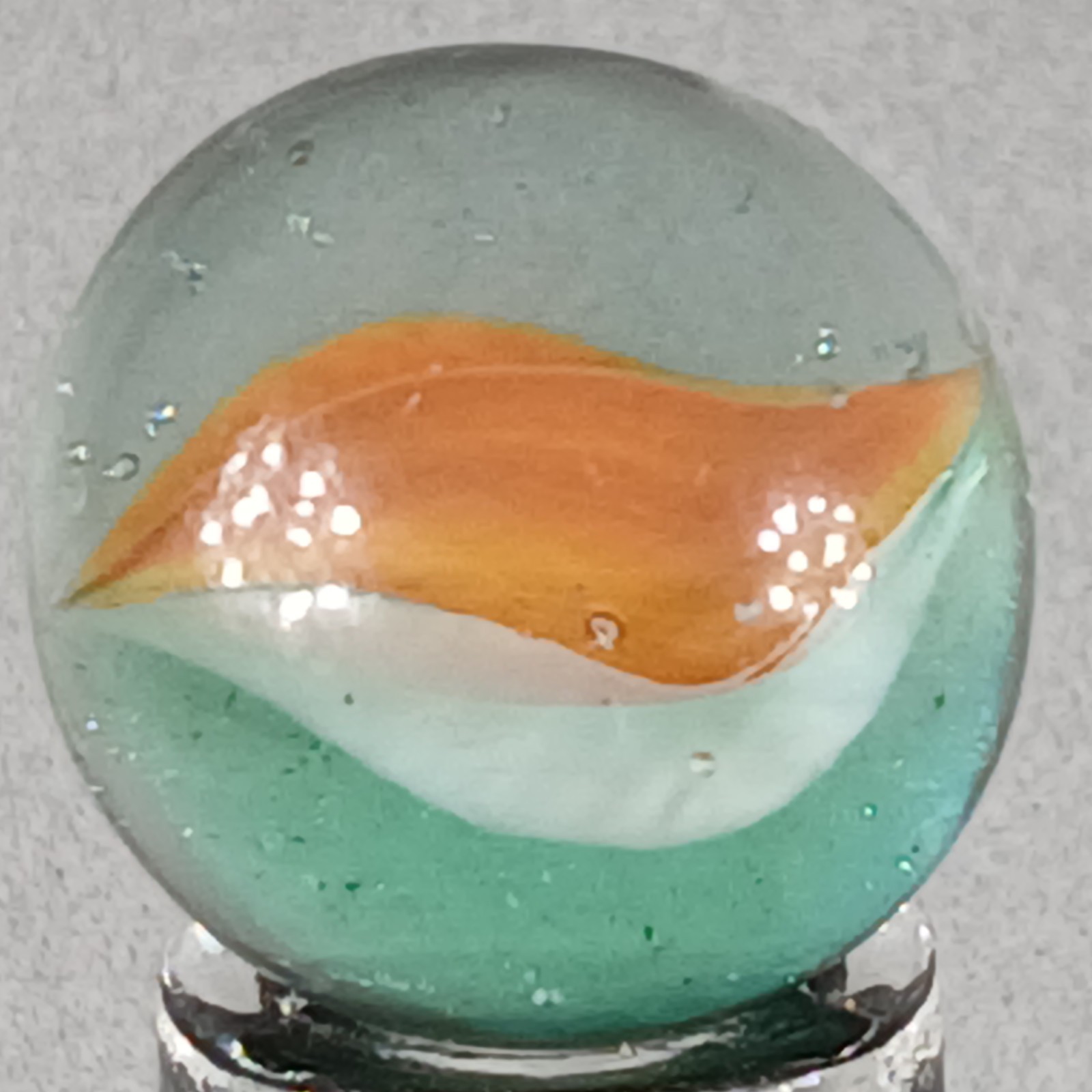 Vintage Imported Hybrid Cat’s Eye W/ Aventurine .60 Inches Near-Mint Condition
