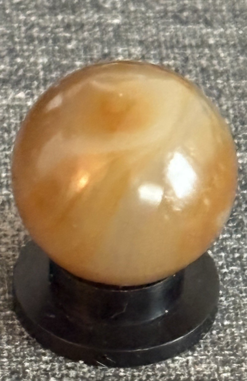 Vintage Faceted Handmade California Agate Marble .64”Tiny Fracture and Chip