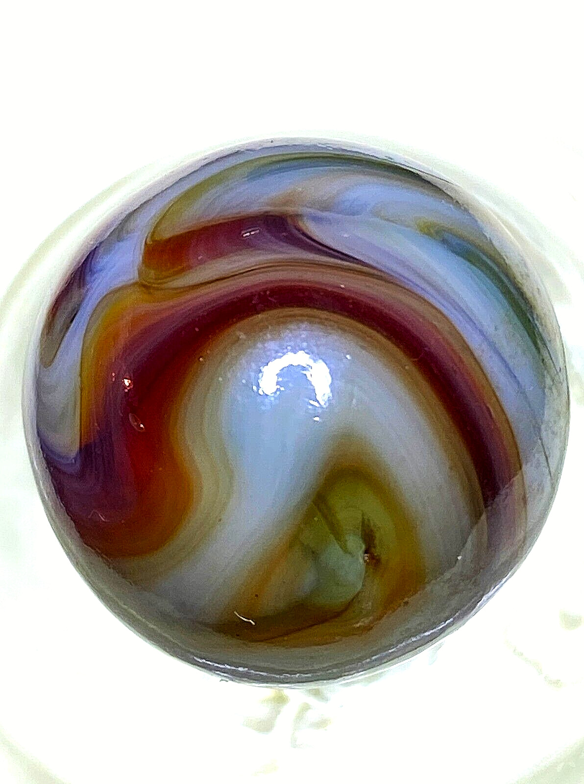 DAS/CHAMPION/WV RAMS HEAD / SEAMED DARK COLORS SWIRLED MARBLE SHOOTER .70″ M282
