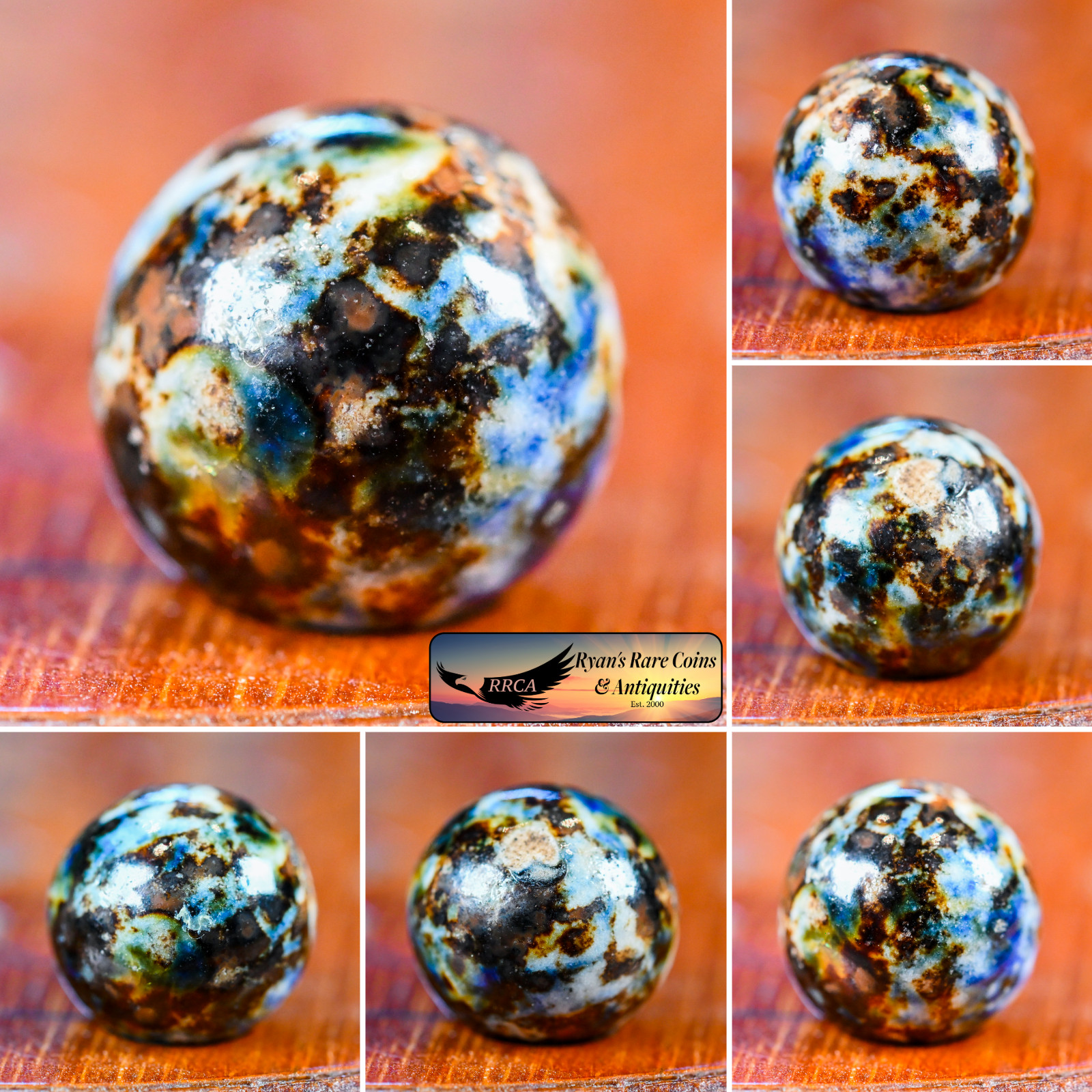 Nice Colorful Fancy Bennington Marble, Handmade 0.64 inch, Mint, Germany, S1647