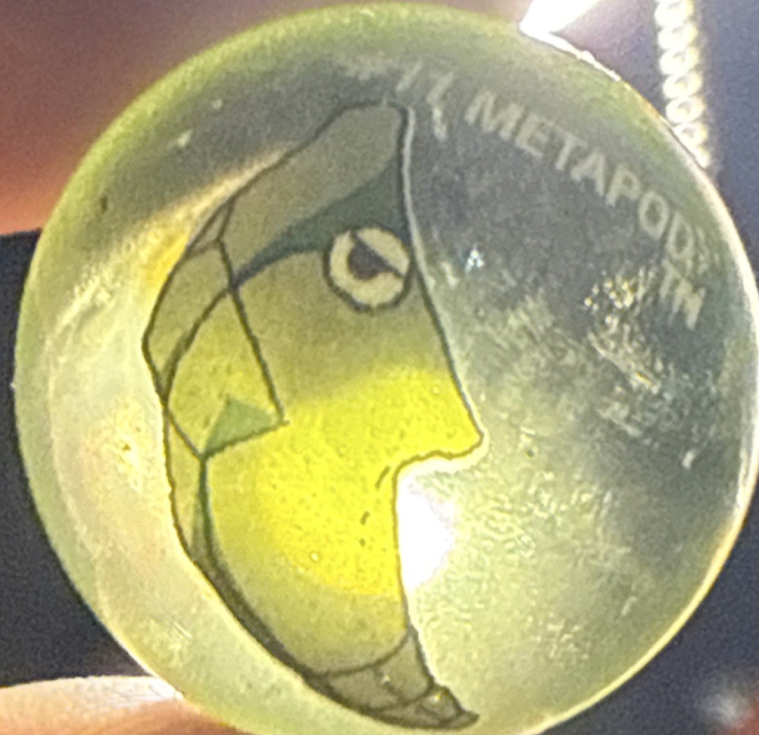 Metapod Glass Toy Marble #11 Machine Made 1970-Now Collectible