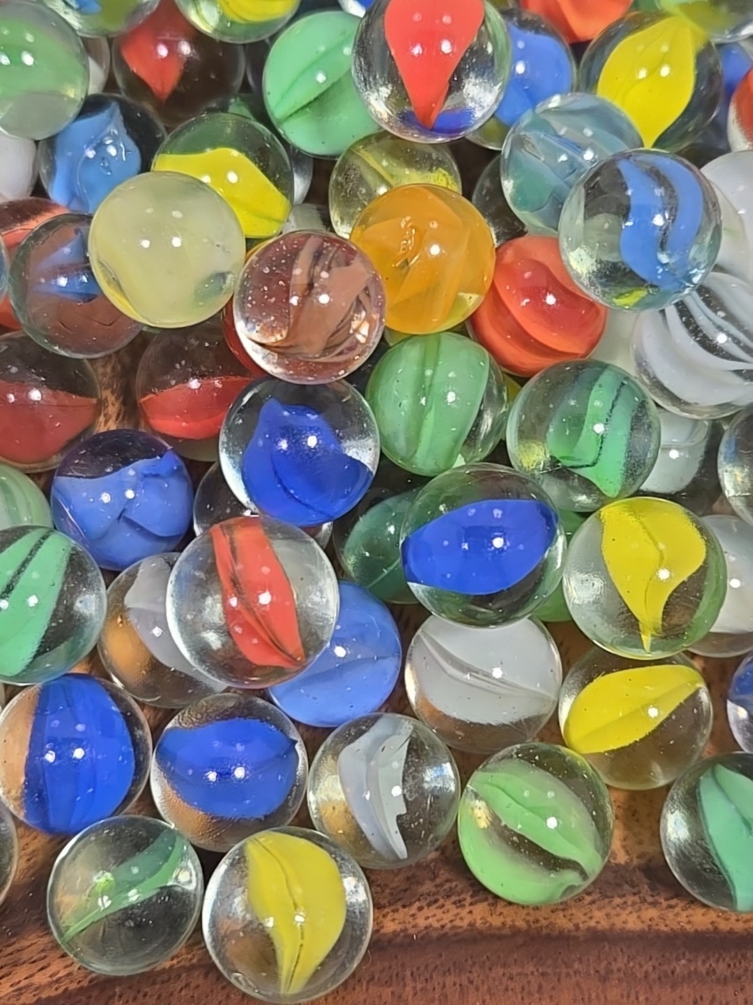 Vintage Glass Cat’s Eye – One Color – Marbles (136) Lot