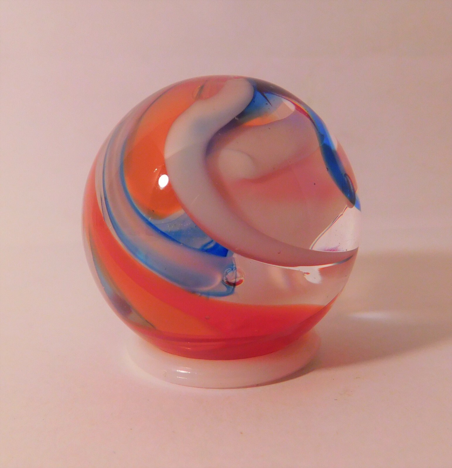 A GORGEOUS NEW 2020 JEFF BALL Handmade FANCY SWIRL (39 MM) Art Glass MARBLE