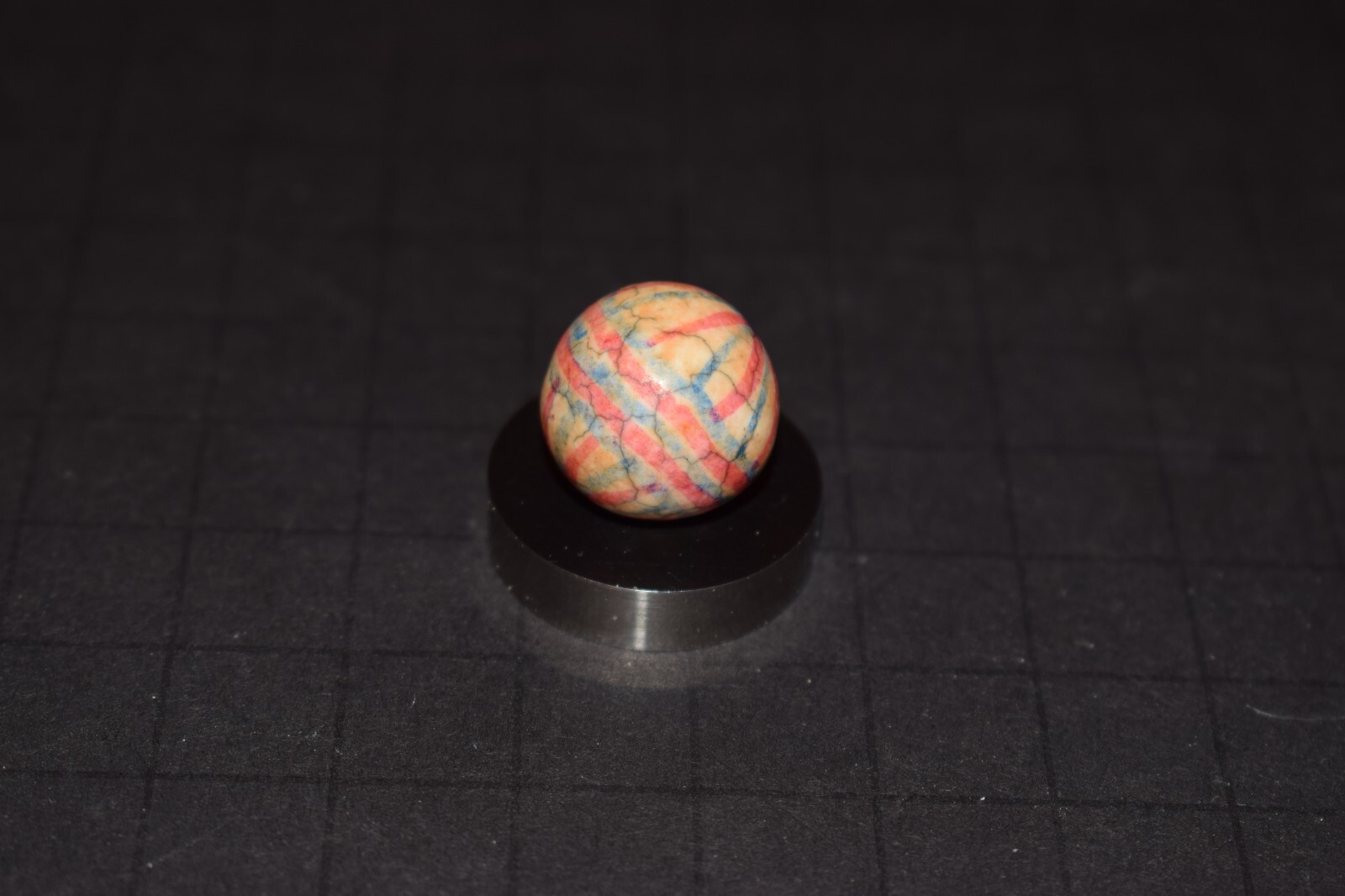 Antique Hand Painted Fired Glazed Clay Abstract Art Marble Size .703″=45/64″