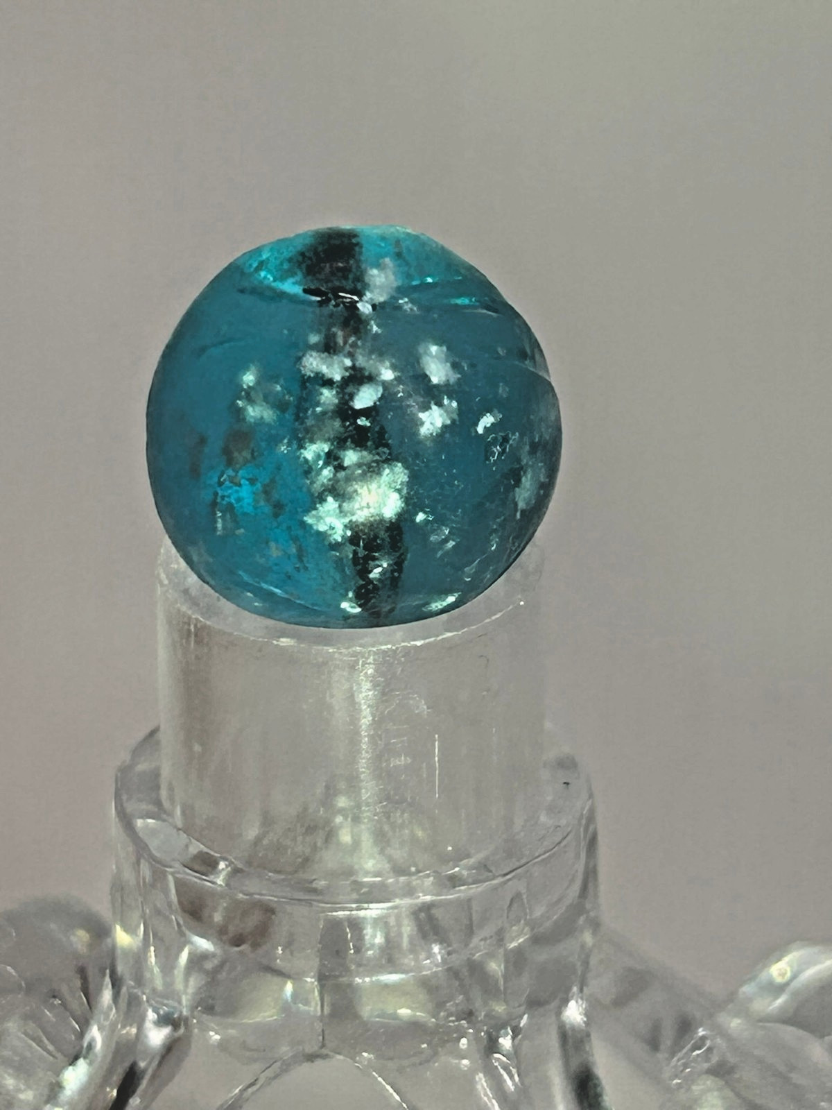 Antique German Aqua Blue Mica Marble 5/8″ Near Mint+ M4